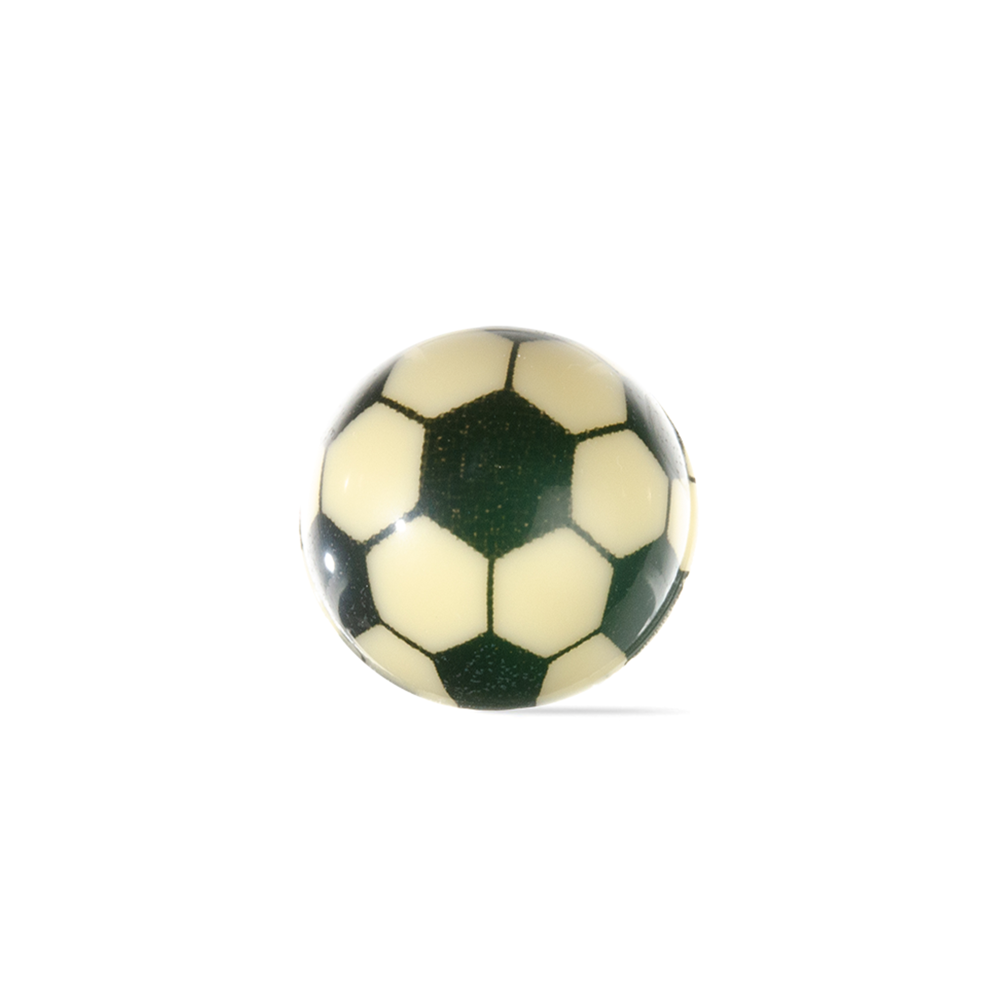FUSSBALL 3D HOHLKÖRPER, WEISSE SCHOKOLADE BEDRUCKT