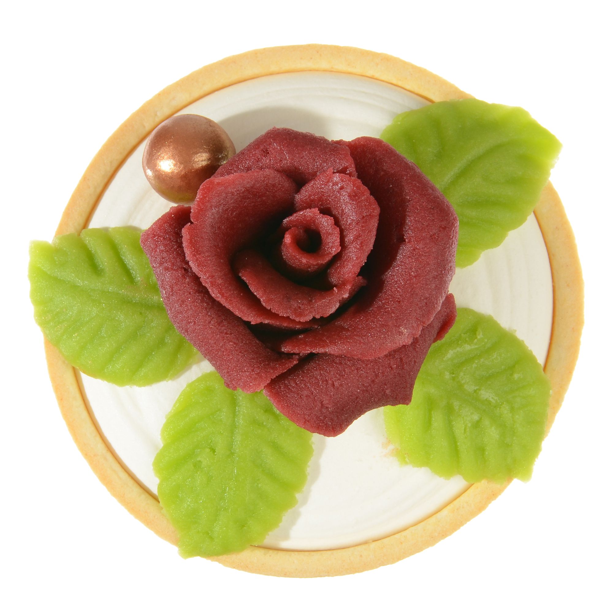 BURGUND ROSEN MITTELGROSS, MARZIPAN