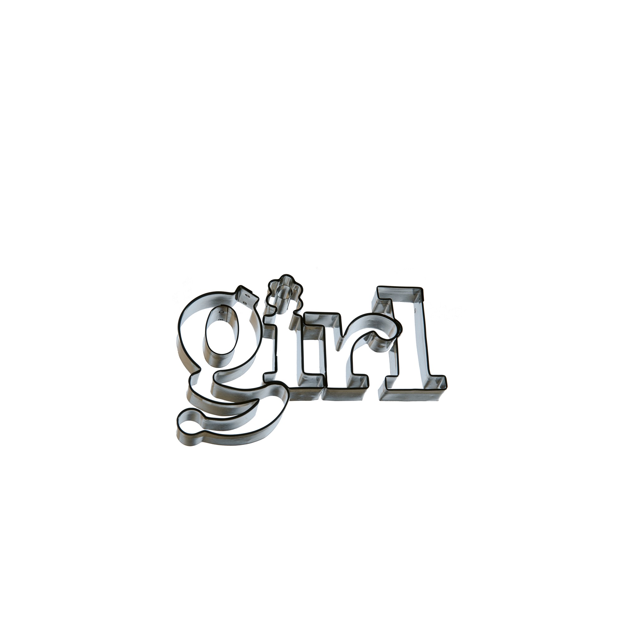 "GIRL" BUCHSTABEN AUSSTECHER AUS WEISSBLECH