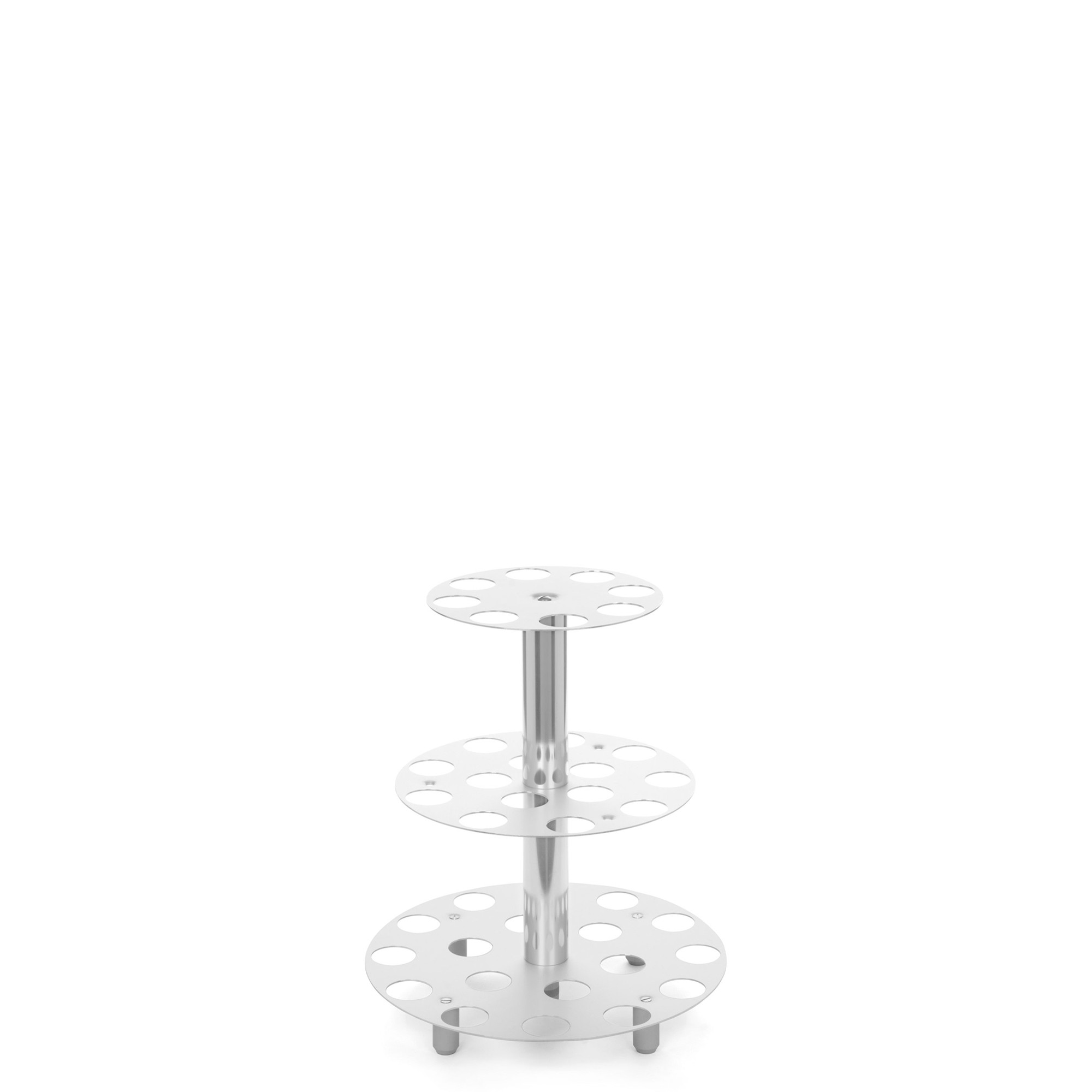 MINI-CUPCAKE TOWER CLASSIC 3 ALUMINIUM SILBER