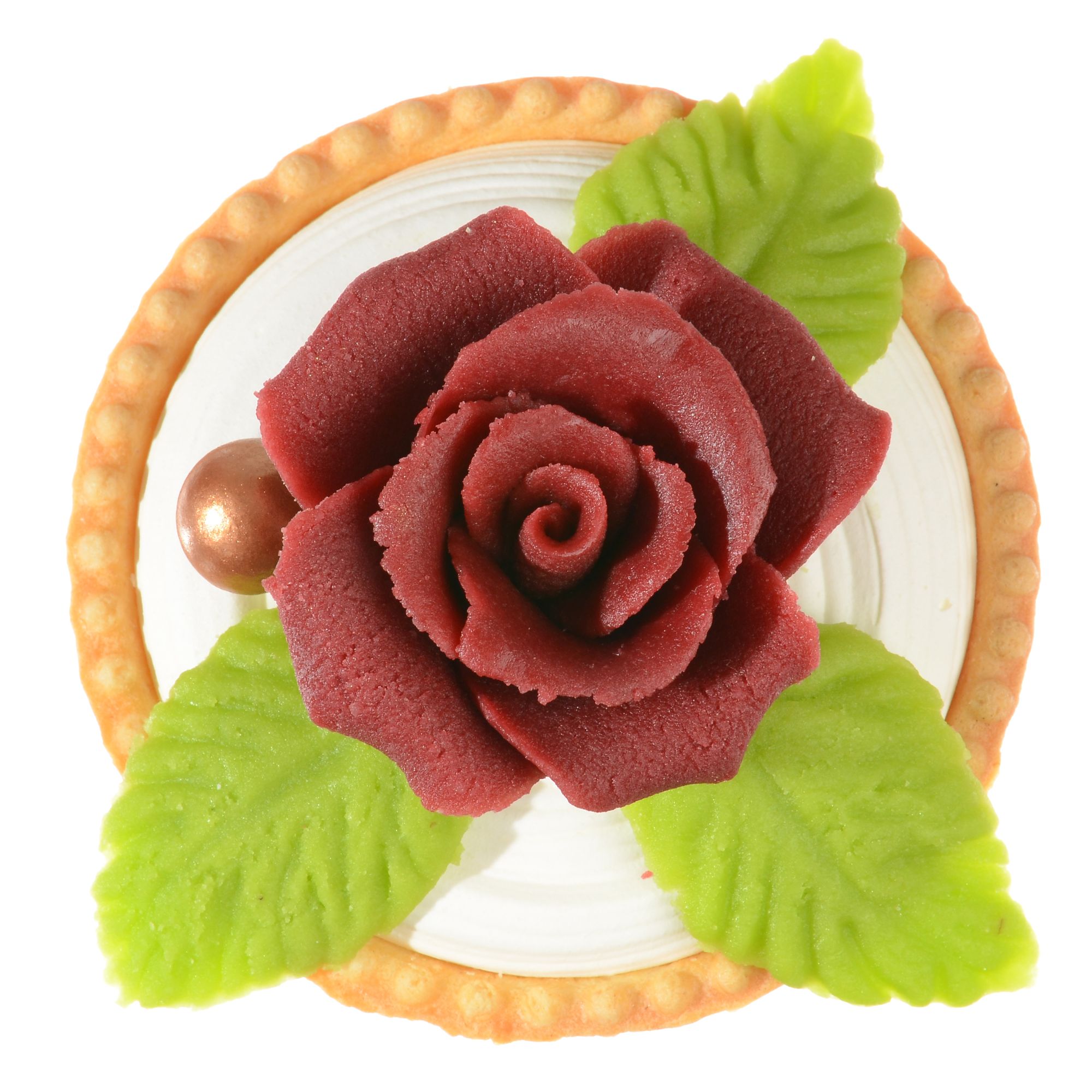 BURGUND ROSEN GROSS, MARZIPAN