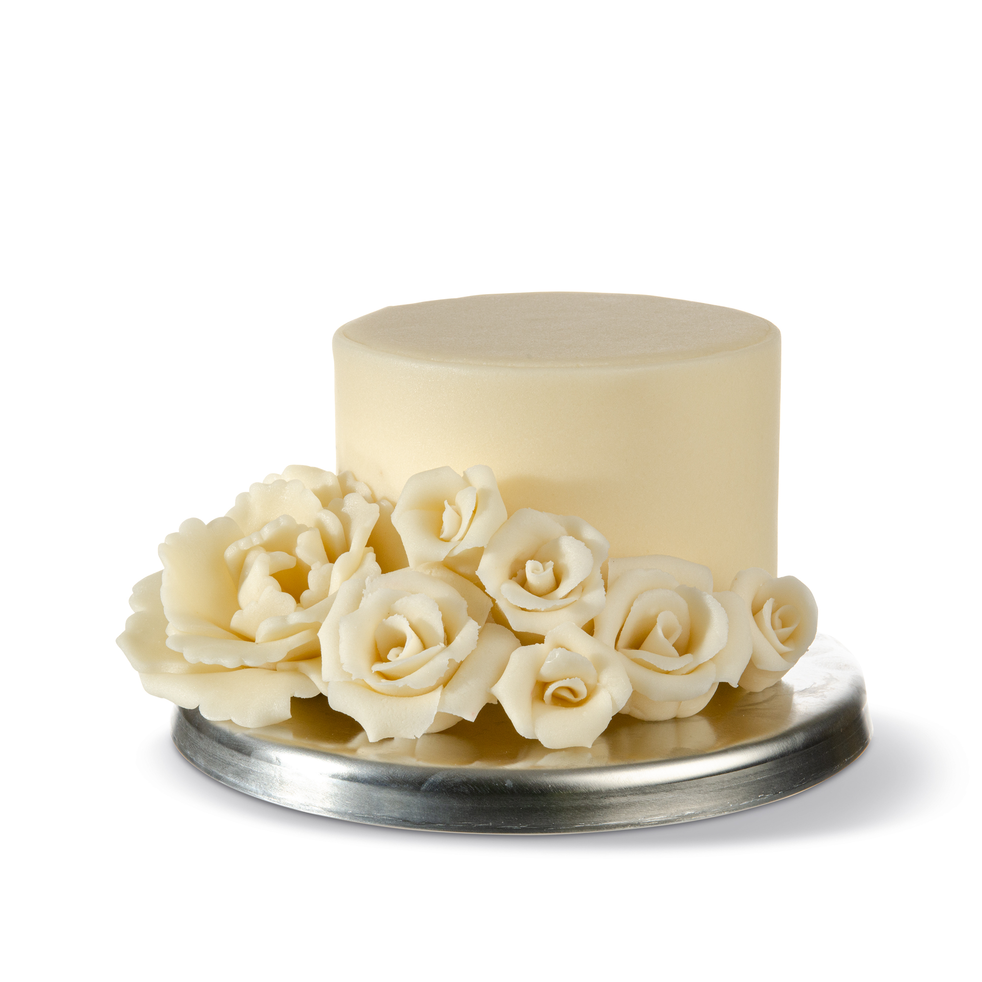 WEISSE ROSEN MITTELGROSS, MARZIPAN