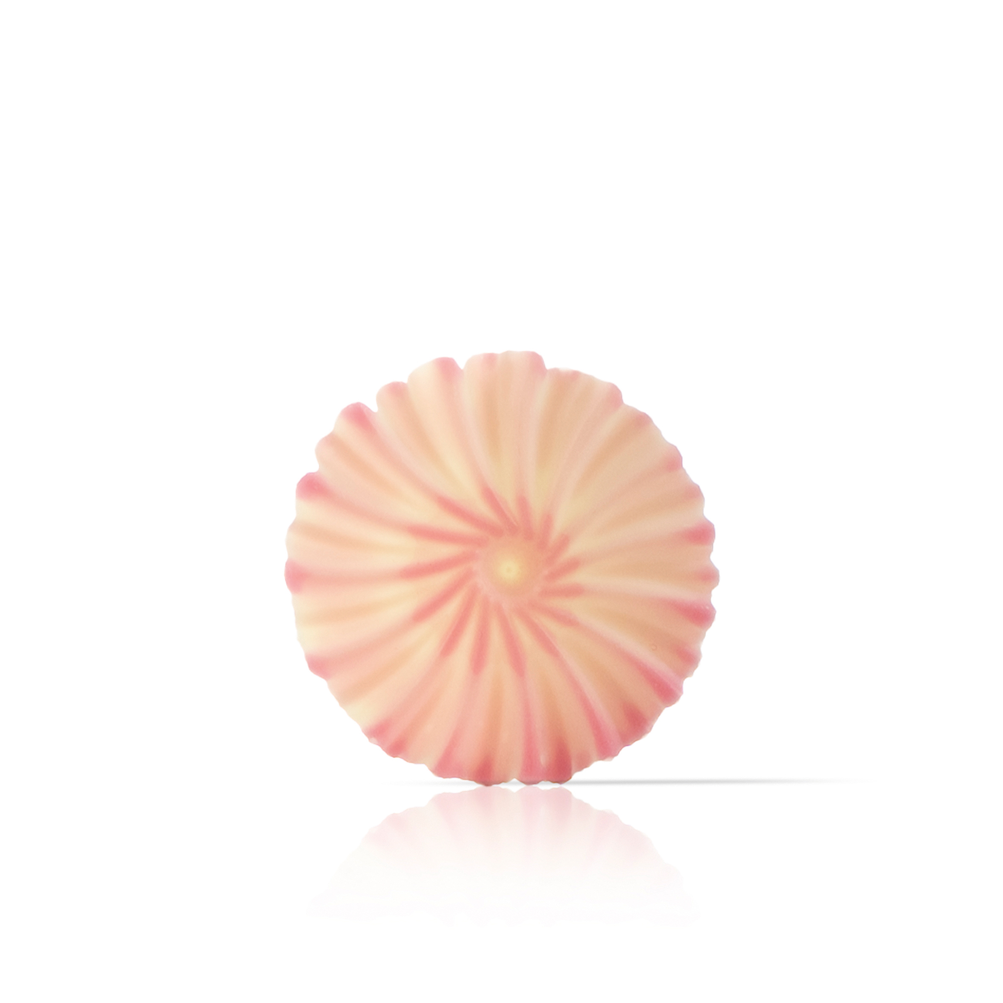 KLEINE ROSETTEN ROSA-WEISS, SCHOKOLADE GEFÄRBT