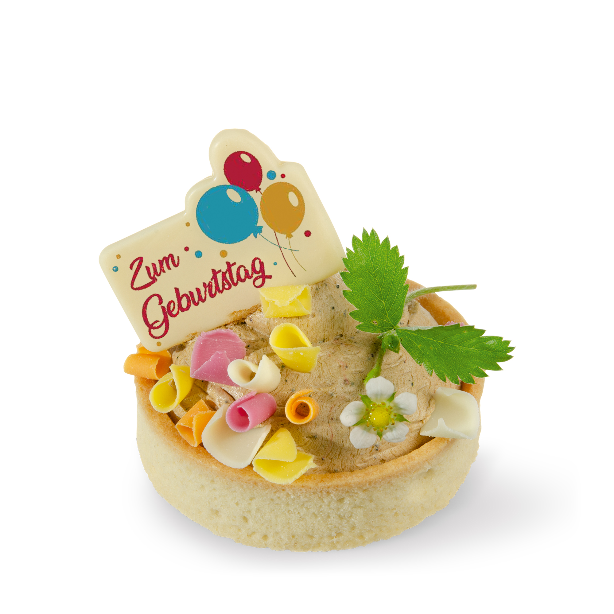 AUFLEGER "ZUM GEBURTSTAG", WEISSE SCHOKOLADE BEDRUCKT AUFLEGER "ZUM GEBURTSTAG", WEISSE SCHOKOLADE BEDRUCKT