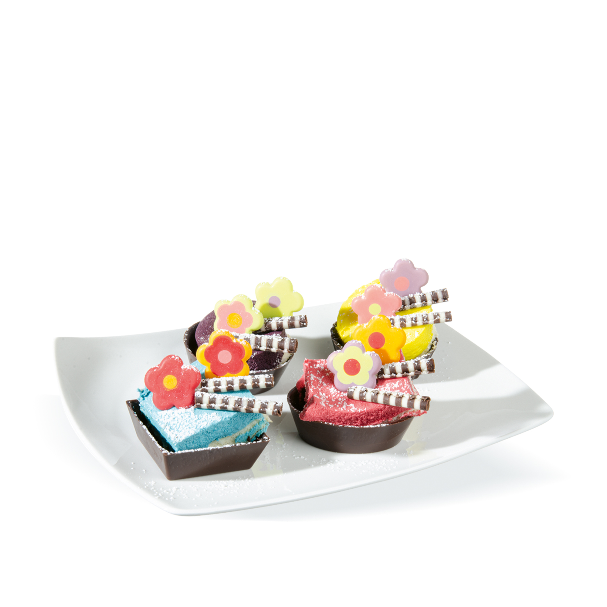 PETITS FOURS CUPS SORTIERT, DUNKLE SCHOKOLADE