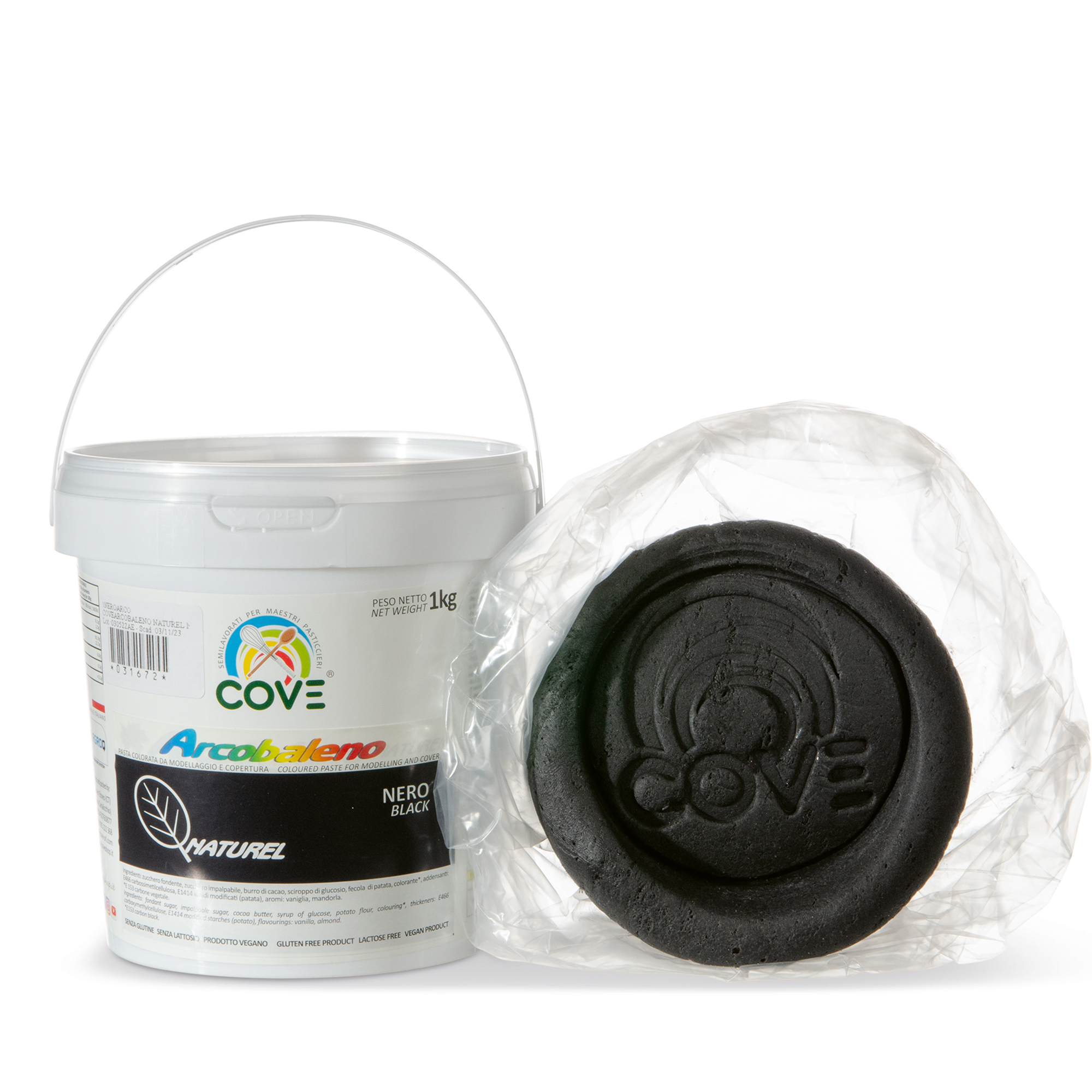 AUSROLLFONDANT "NATUR" SCHWARZ, MIT KAKAOBUTTER AUSROLLFONDANT "NATUR" SCHWARZ, MIT KAKAOBUTTER