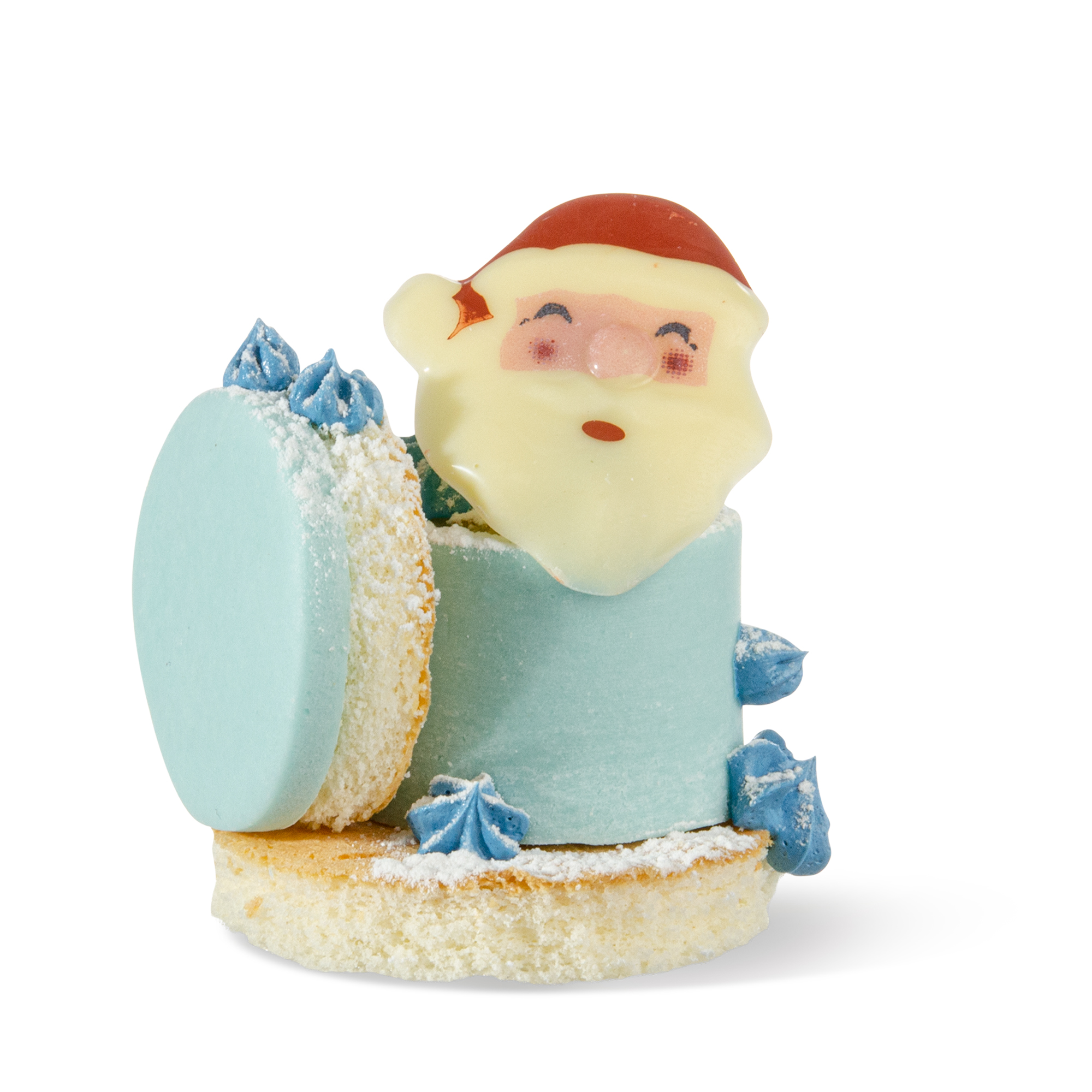 WEIHNACHTSMANN GESICHTER, WEISSE SCHOKOLADE BEDRUCKT WEIHNACHTSMANN GESICHTER, WEISSE SCHOKOLADE BEDRUCKT