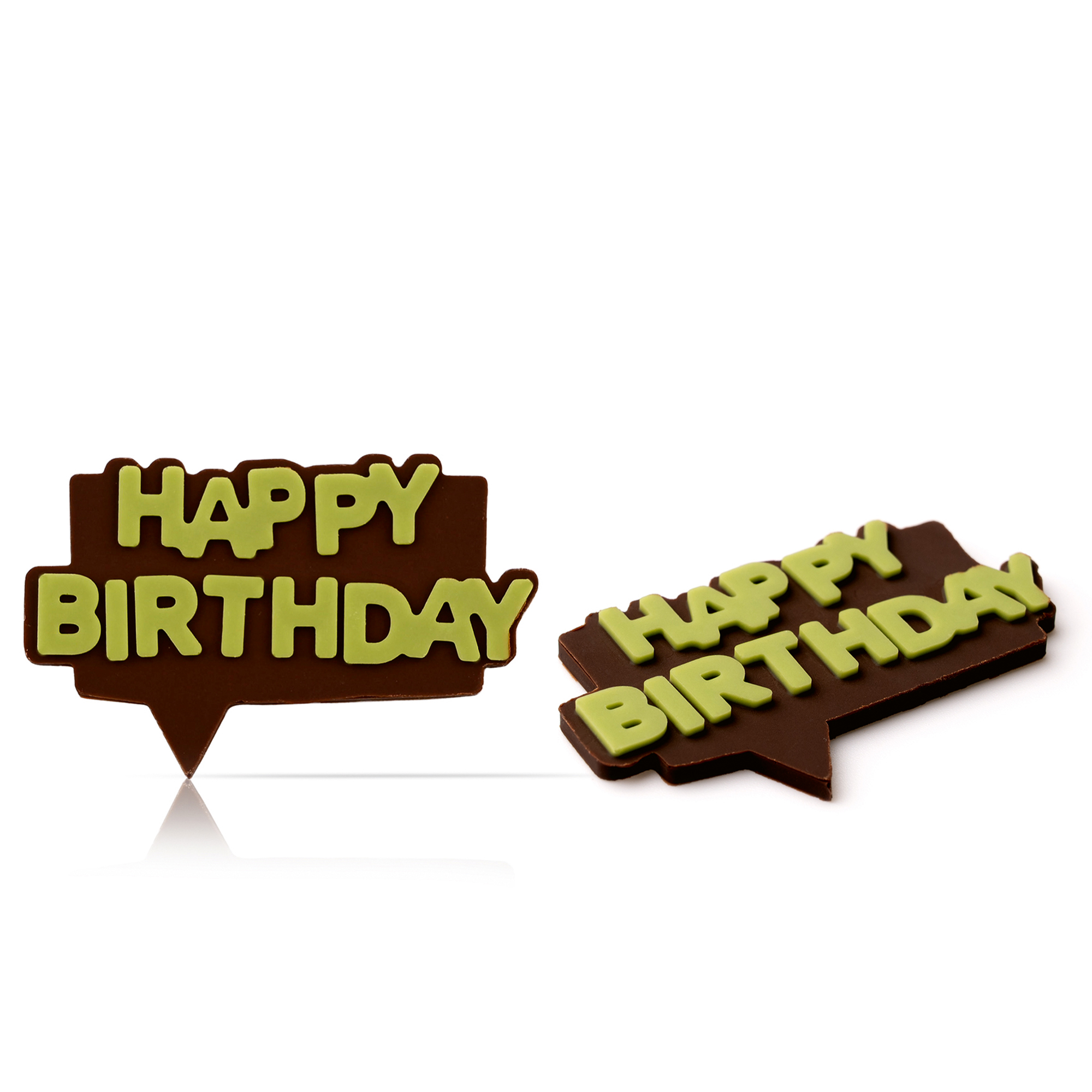 AUFSTECKER/AUFLEGER "HAPPY BIRTHDAY", DUNKLE SCHOKOLADE