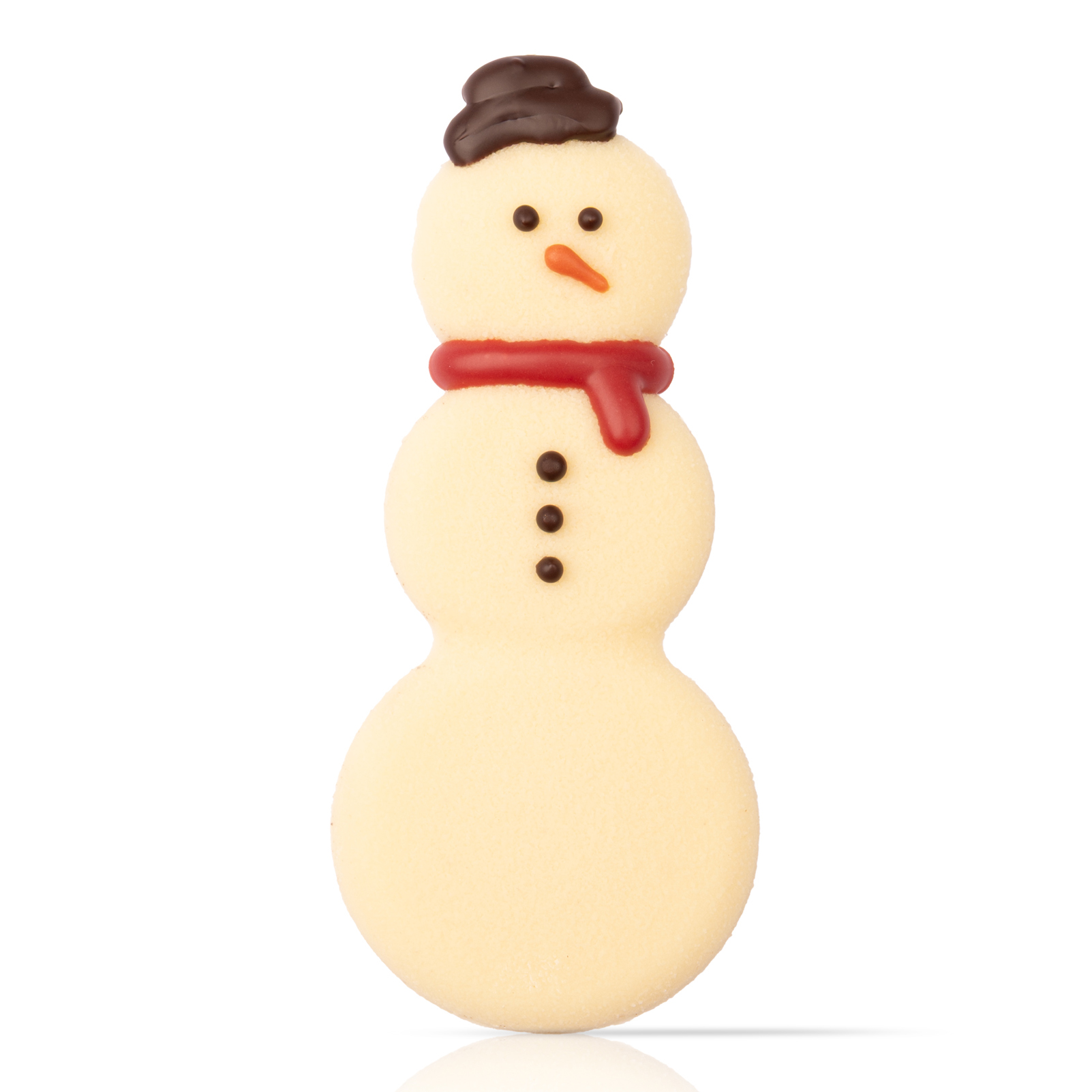 GROSSE SCHNEEMANN AUFLEGER, WEISSE SCHOKOLADE GEFÄRBT