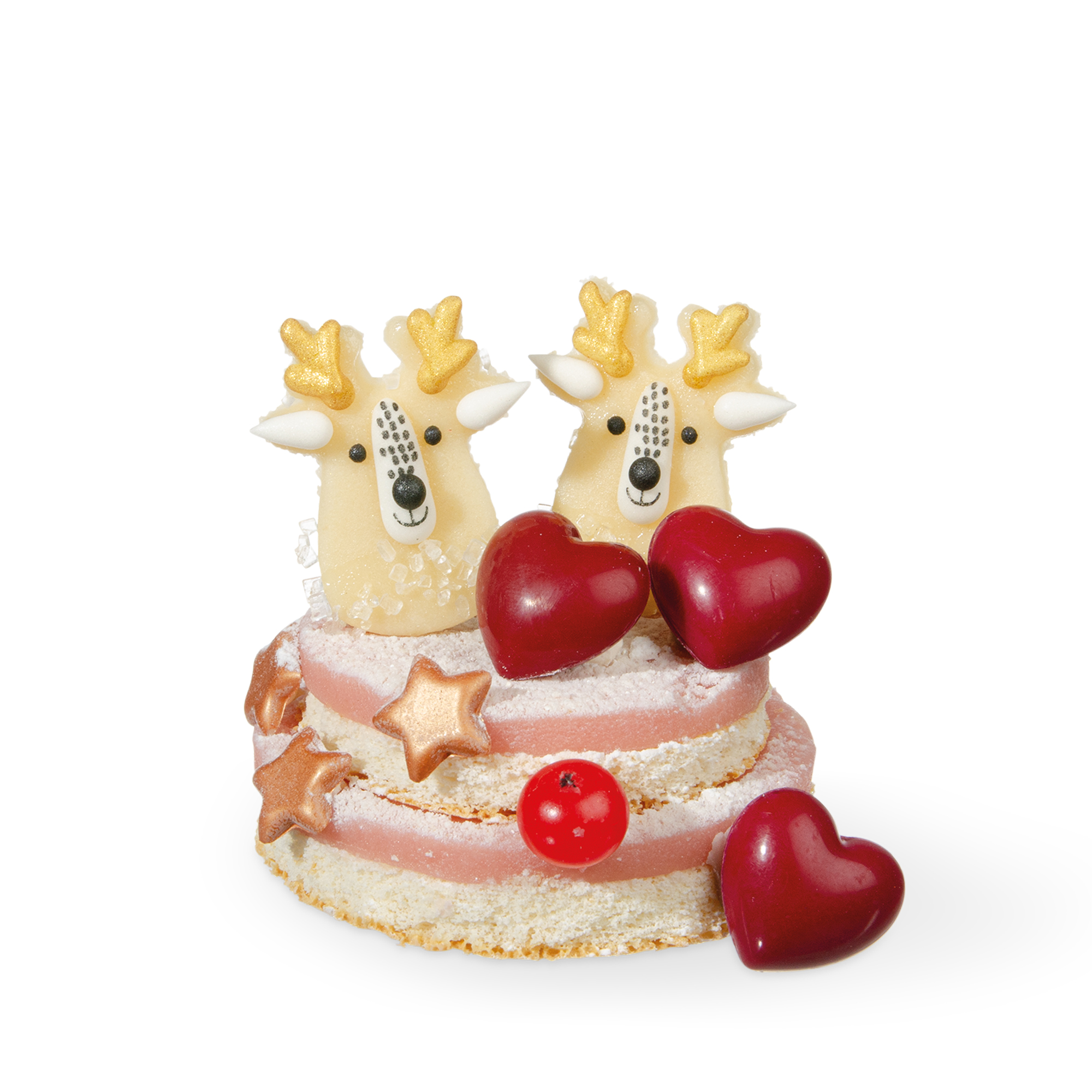 3D HERZEN ROT "PETIT LOVE", SCHOKOLADE GEFÄRBT