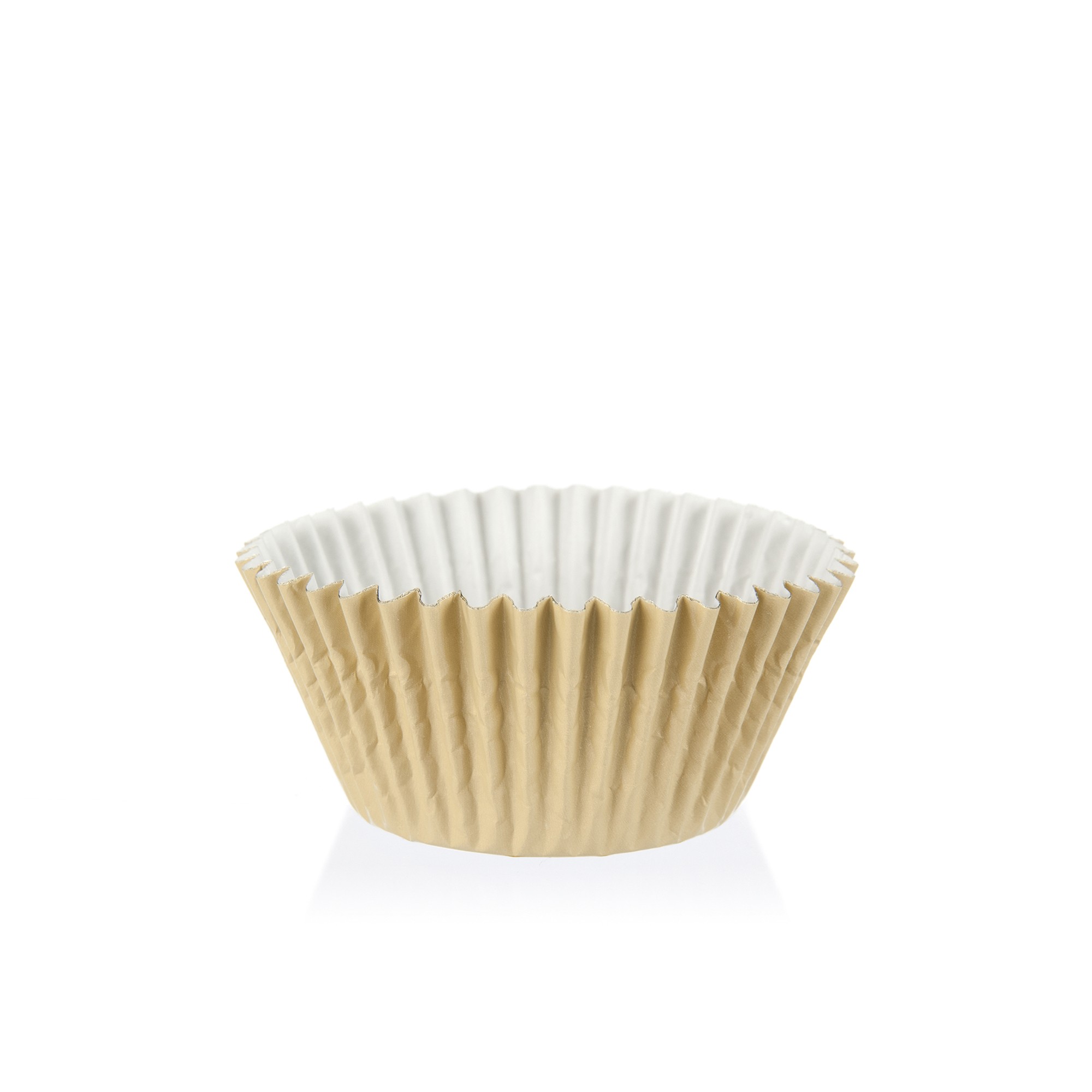 CHAMPAGNER METALLIC CUPCAKE- & MUFFINKAPSELN, FOLIELAMINIERTER PERGAMENTERSATZ FETTDICHT