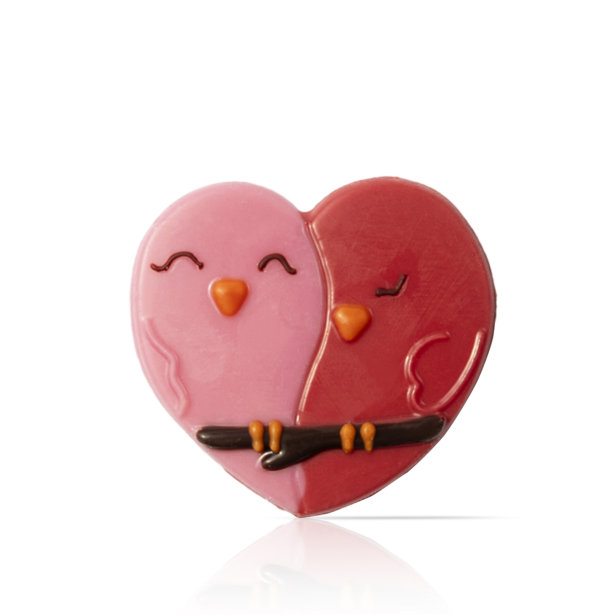 VOGEL HERZEN AUFLEGER, WEISSE SCHOKOLADE GEFÄRBT VOGEL HERZEN AUFLEGER, WEISSE SCHOKOLADE GEFÄRBT