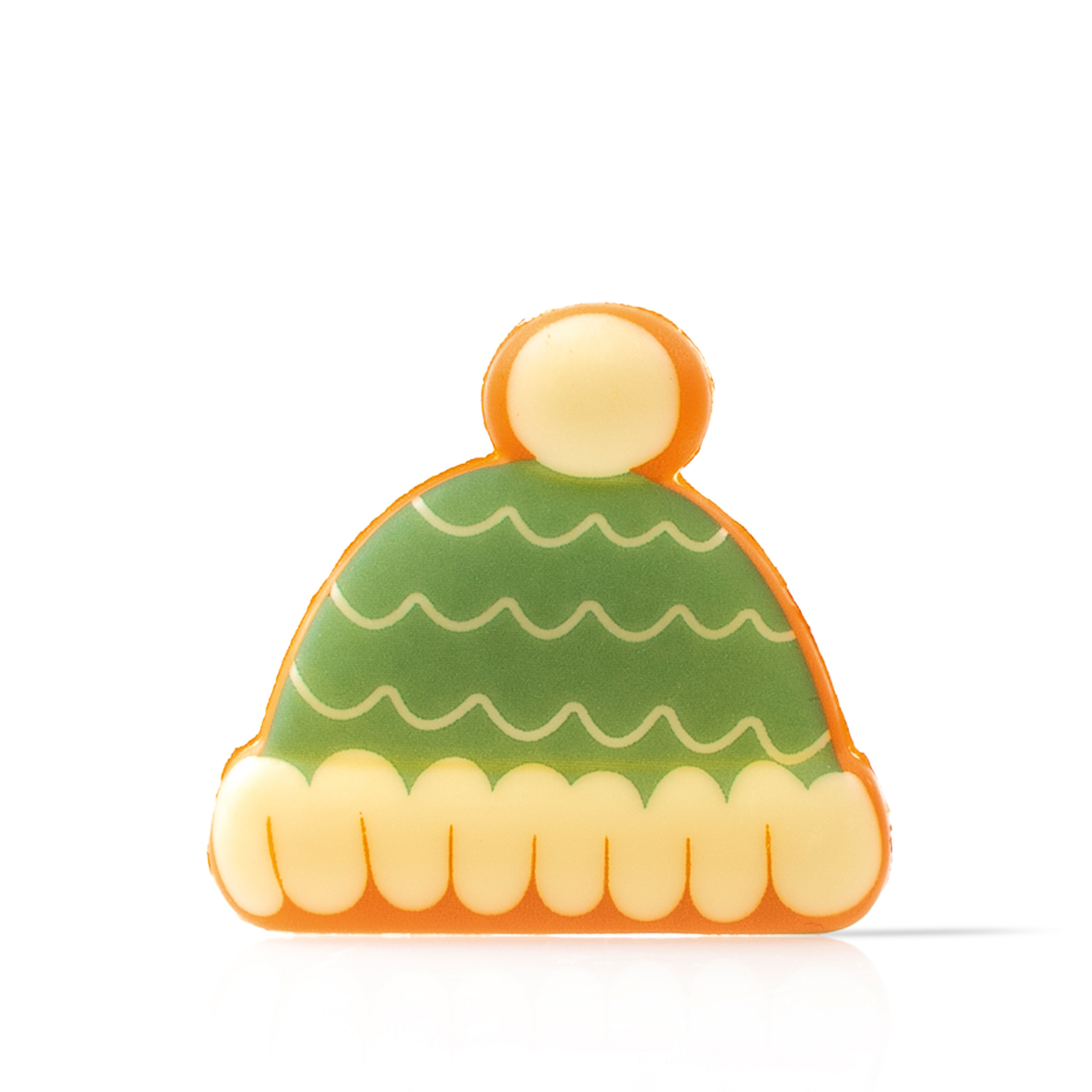 WINTER MÜTZEN, WEISSE SCHOKOLADE GEFÄRBT WINTER MÜTZEN, WEISSE SCHOKOLADE GEFÄRBT