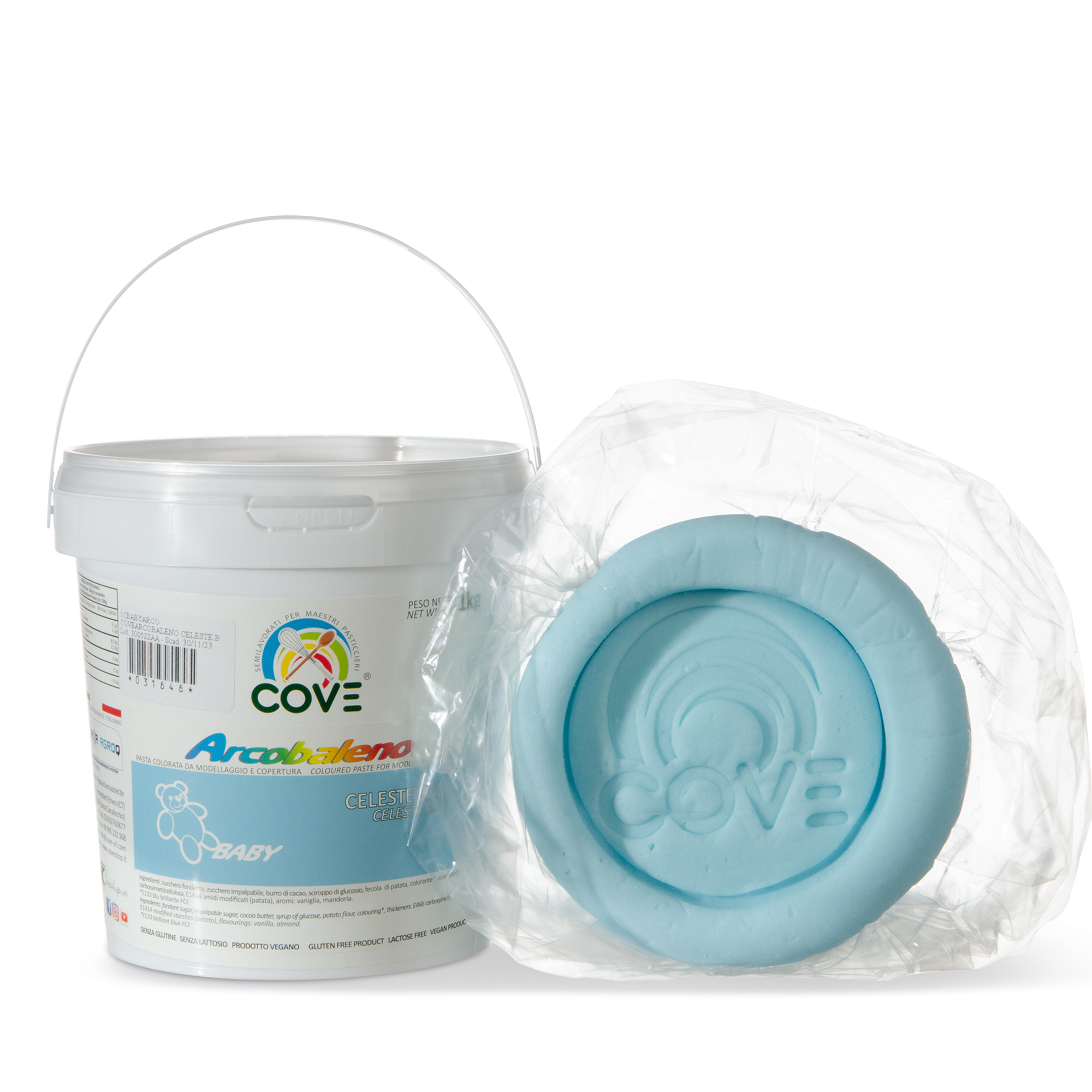 AUSROLLFONDANT "CREMEHELL" HELLBLAU, MIT KAKAOBUTTER AUSROLLFONDANT "CREMEHELL" HELLBLAU, MIT KAKAOBUTTER