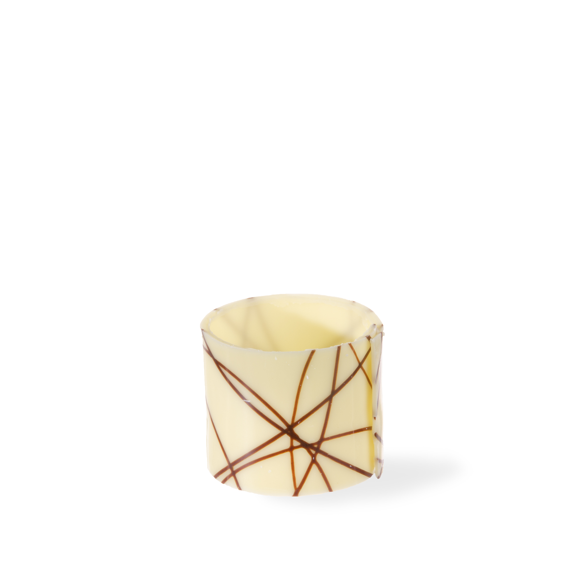 MINI ZYLINDER HELL, WEISSE SCHOKOLADE MIT DUNKLEN STREIFEN MINI ZYLINDER HELL, WEISSE SCHOKOLADE MIT DUNKLEN STREIFEN