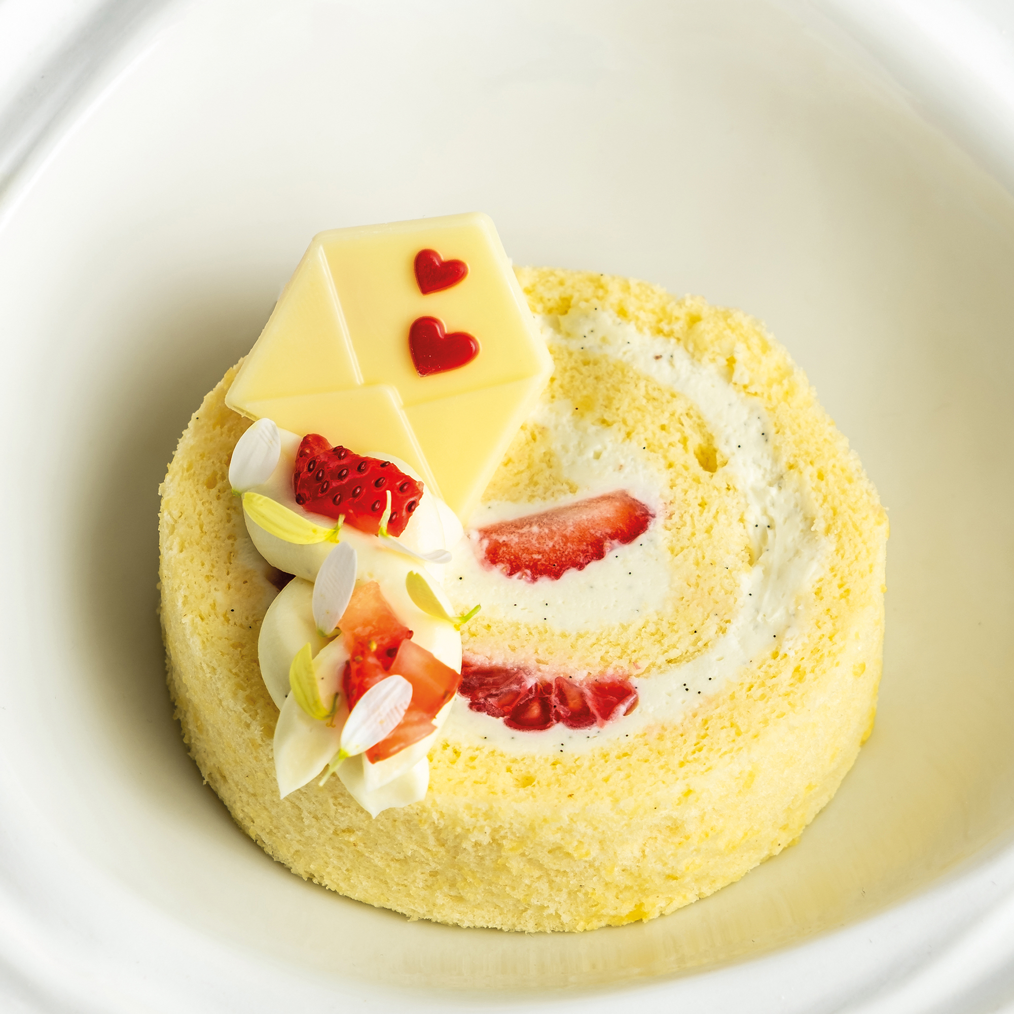 KLEINE "LIEBESBRIEF" AUFLEGER, WEISSE SCHOKOLADE