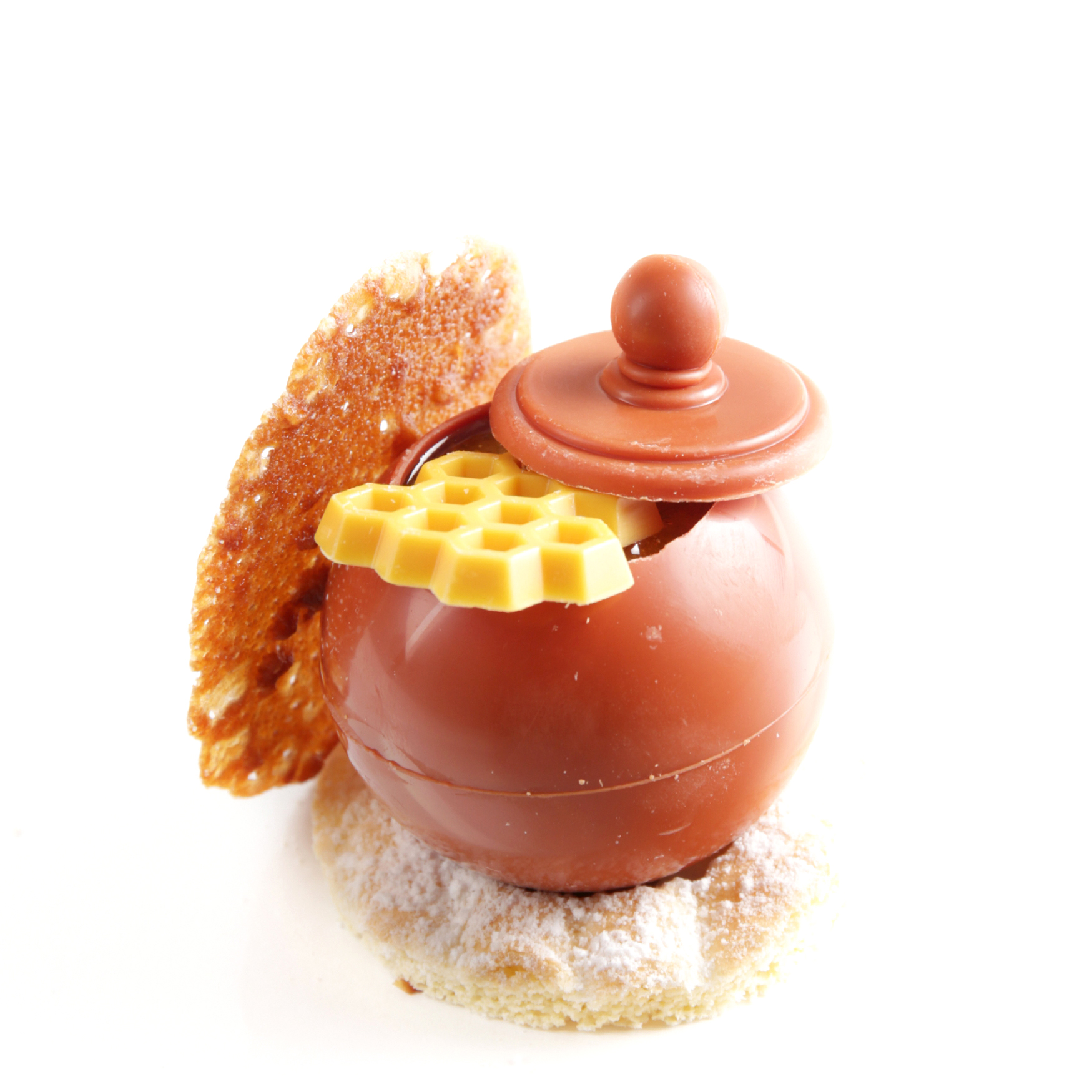 HONIG WABEN AUFLEGER, WEISSE SCHOKOLADE GEFÄRBT HONIG WABEN AUFLEGER, WEISSE SCHOKOLADE GEFÄRBT