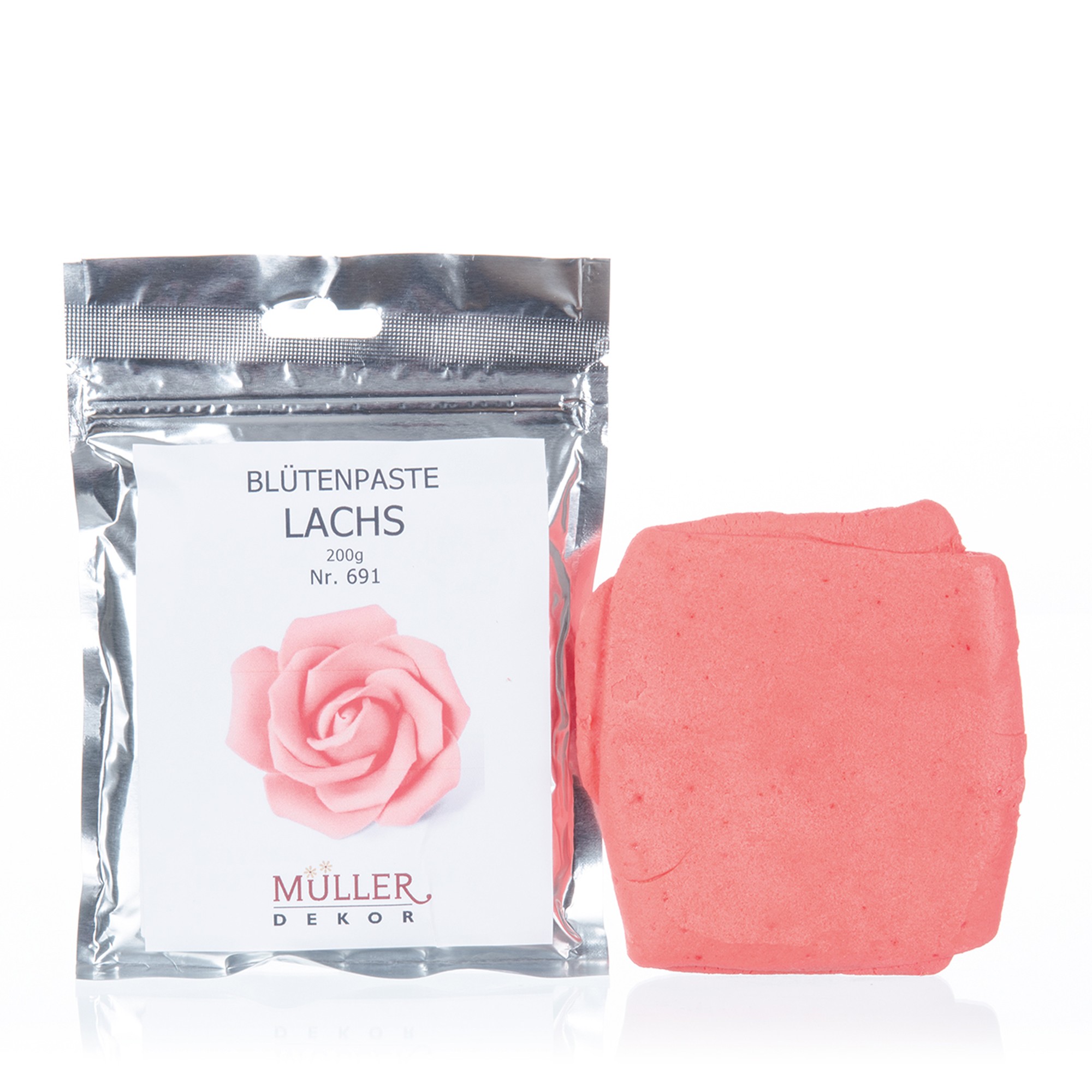 LACHSFARBIGE BLÜTENPASTE