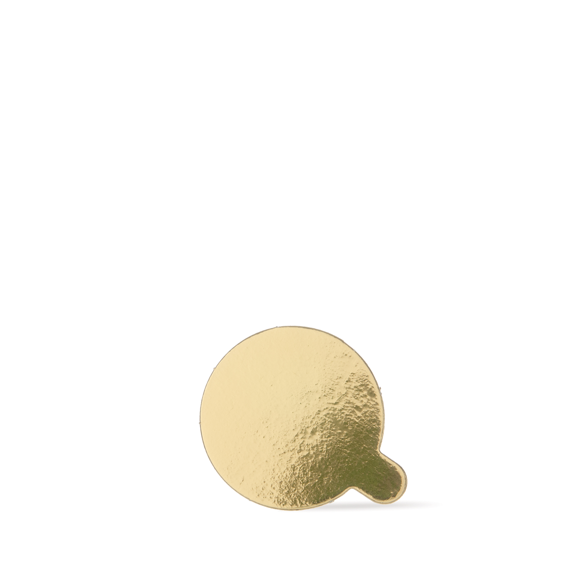KLEINE TORTENSCHEIBEN RUND 5 CM MIT LASCHE, AUS GOLD KASCHIERTEM KARTON