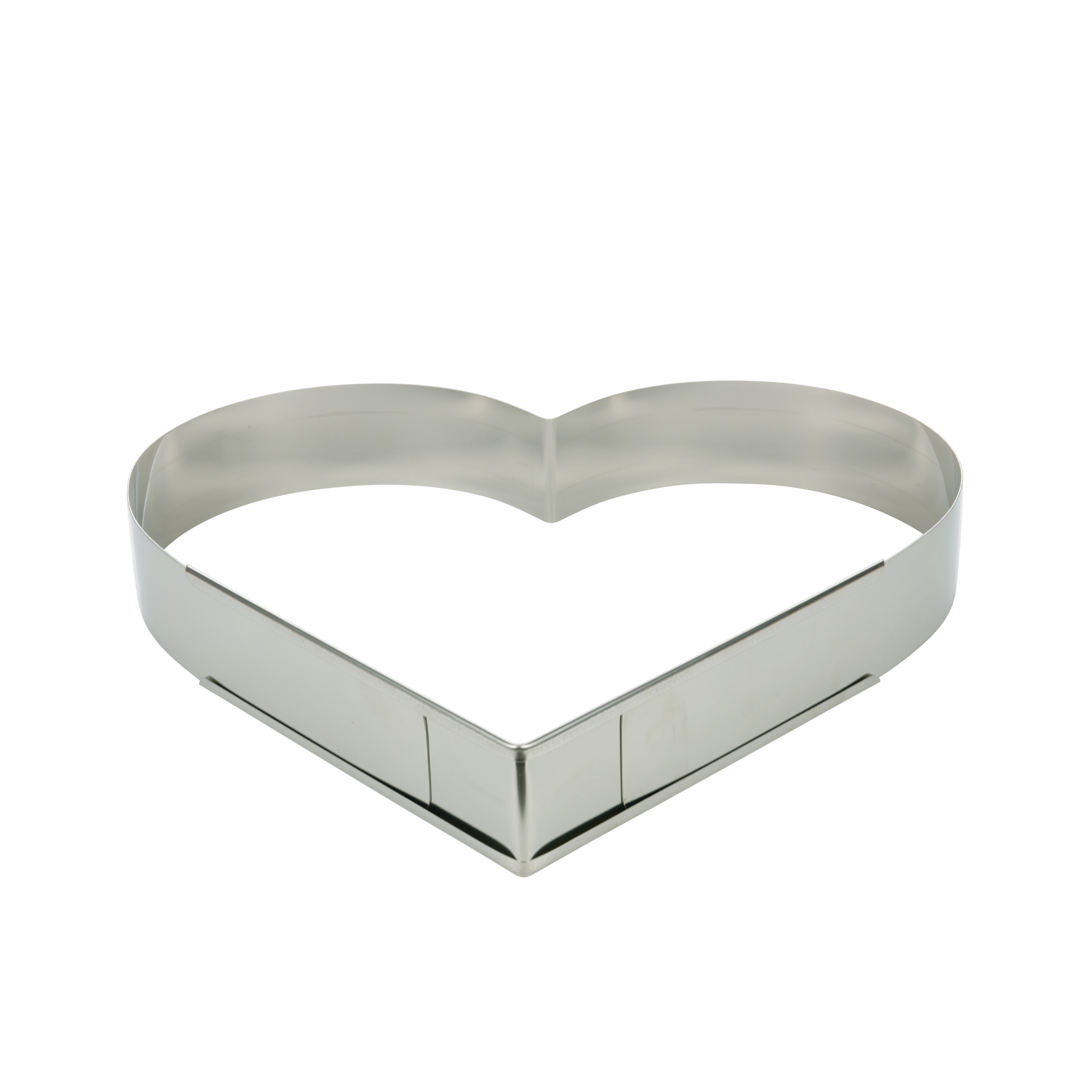 VERSTELLBARER TORTENRAHMEN HERZFORM HÖHE 7 CM, BREITE 40 BIS 53 CM VERSTELLBARER TORTENRAHMEN HERZFORM HÖHE 7 CM, BREITE 40 BIS 53 CM