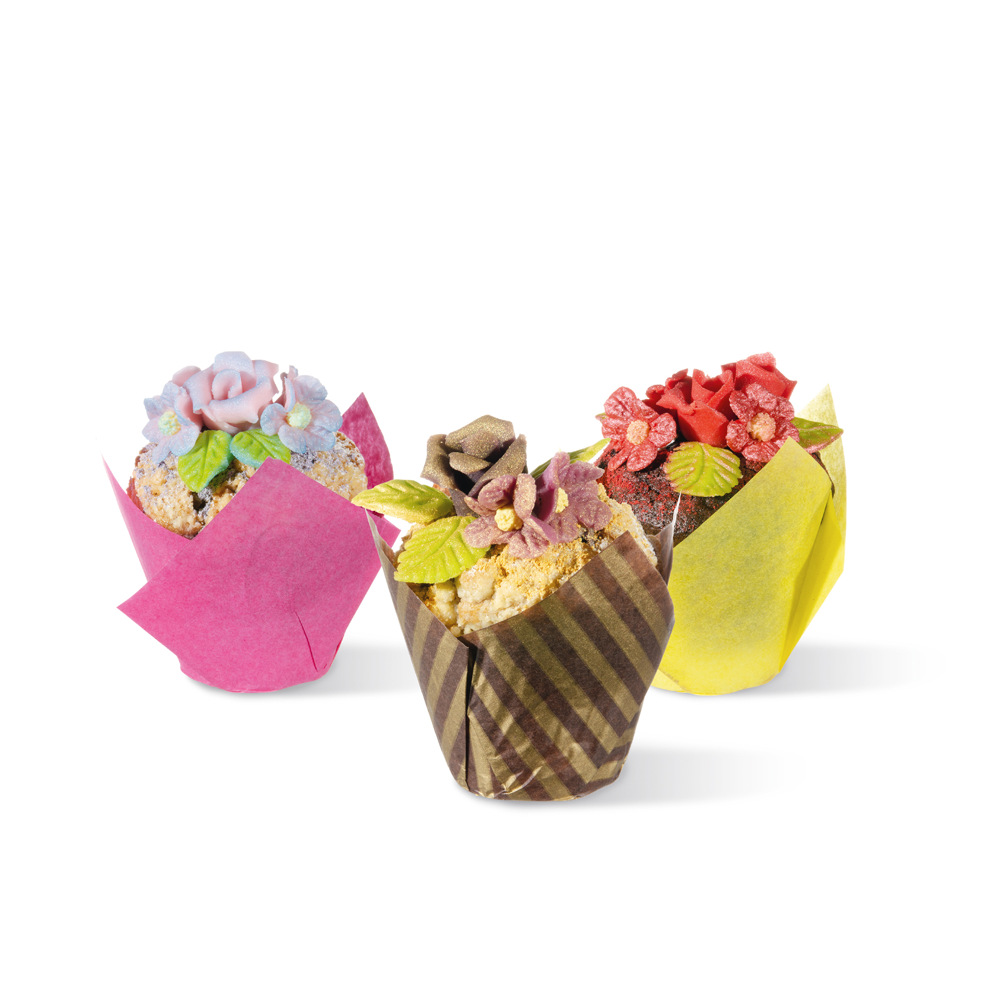 MUFFIN WRAPS GELB, BACKPAPIER FORMGEPRESST