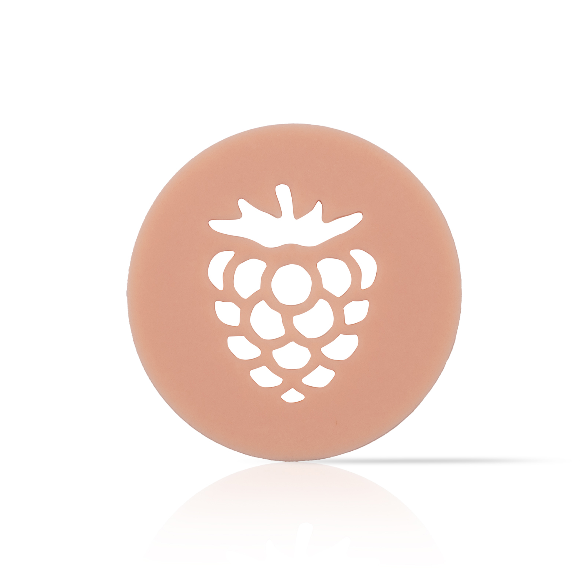 SPITZEN AUFLEGER "HIMBEERE", WEISSE SCHOKOLADE GEFÄRBT