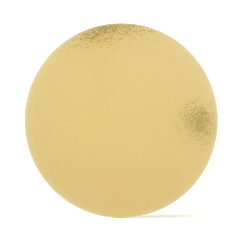 TORTENSCHEIBEN RUND 32 CM, AUS GOLD KASCHIERTEM KARTON