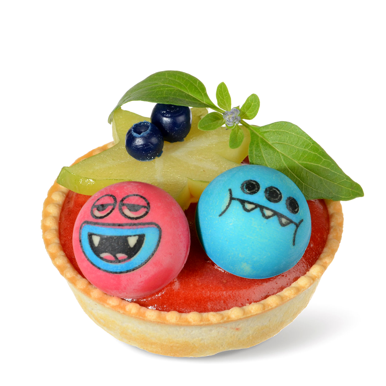 HALLOWEEN MONSTER GESICHTER 3D, WEISSE SCHOKOLADE BUNT BEDRUCKT