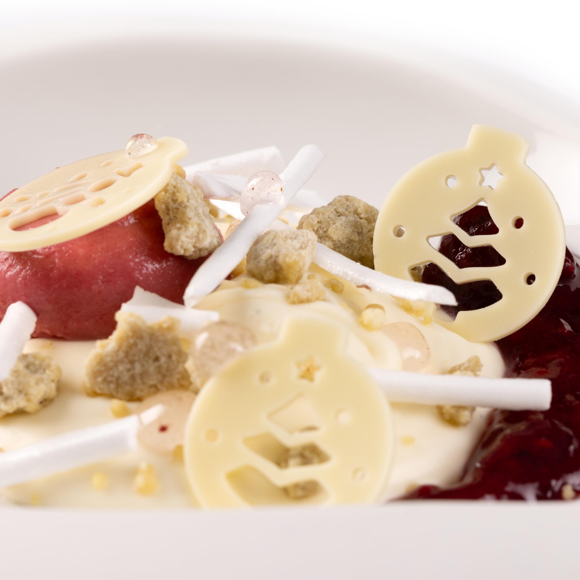 WEIHNACHTSKUGEL AUFLEGER SORTIERT,WEISSE SCHOKOLADE