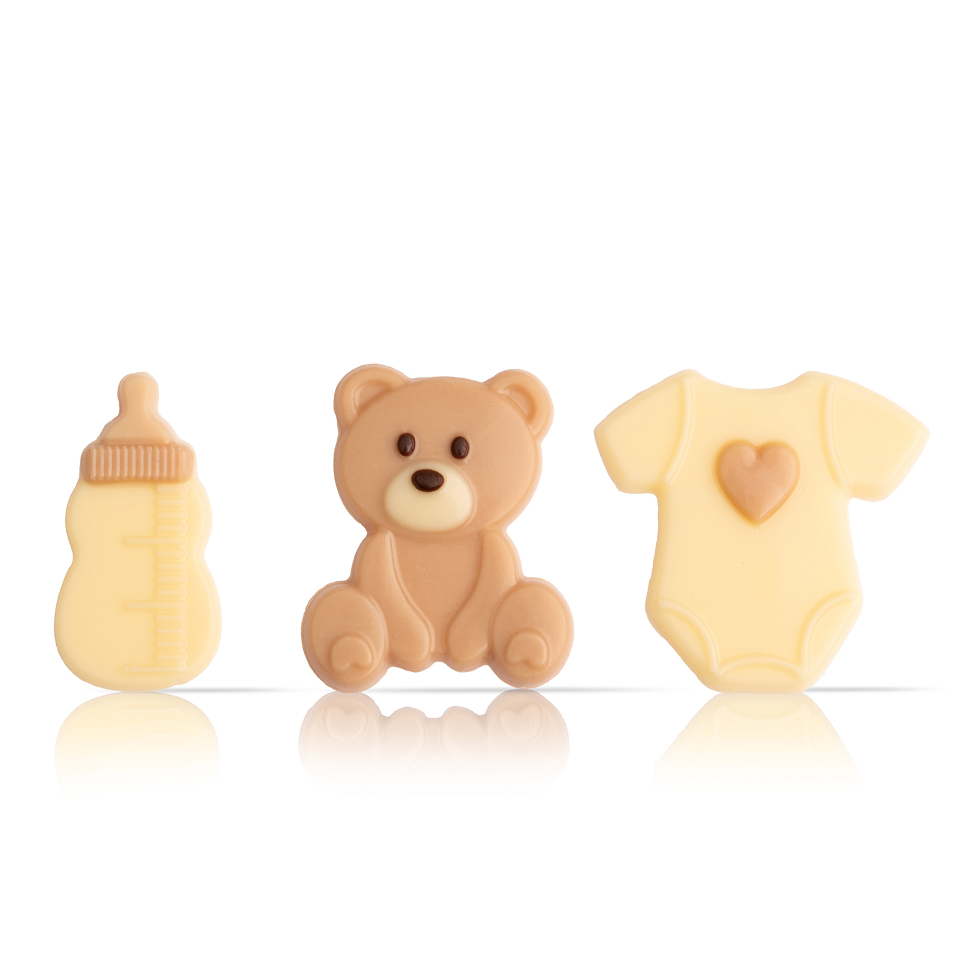 BABY AUFLEGER SORTIERT, WEISSE SCHOKOLADE GEFÄRBT BABY AUFLEGER SORTIERT, WEISSE SCHOKOLADE GEFÄRBT