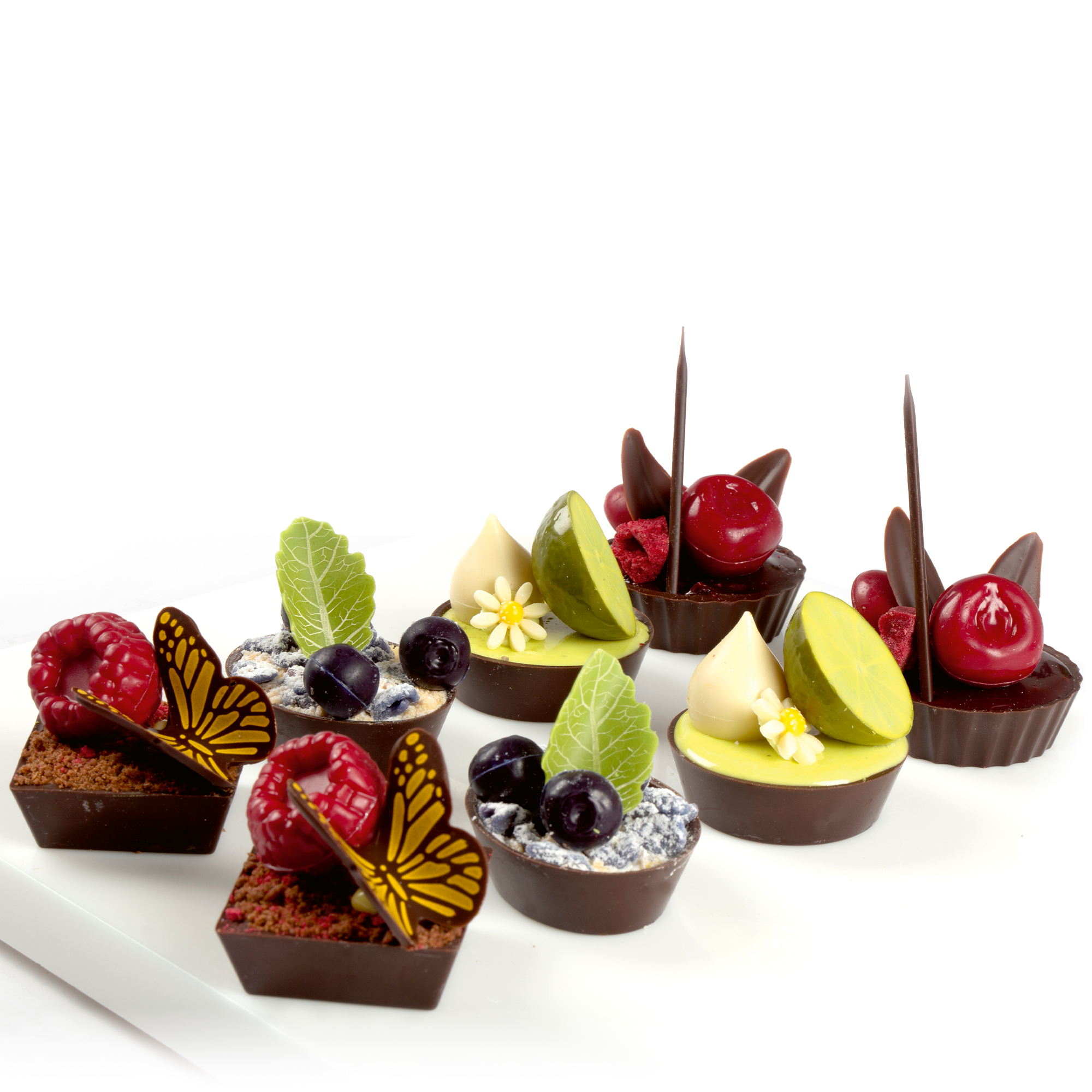 PETITS FOURS CUPS SORTIERT, DUNKLE SCHOKOLADE