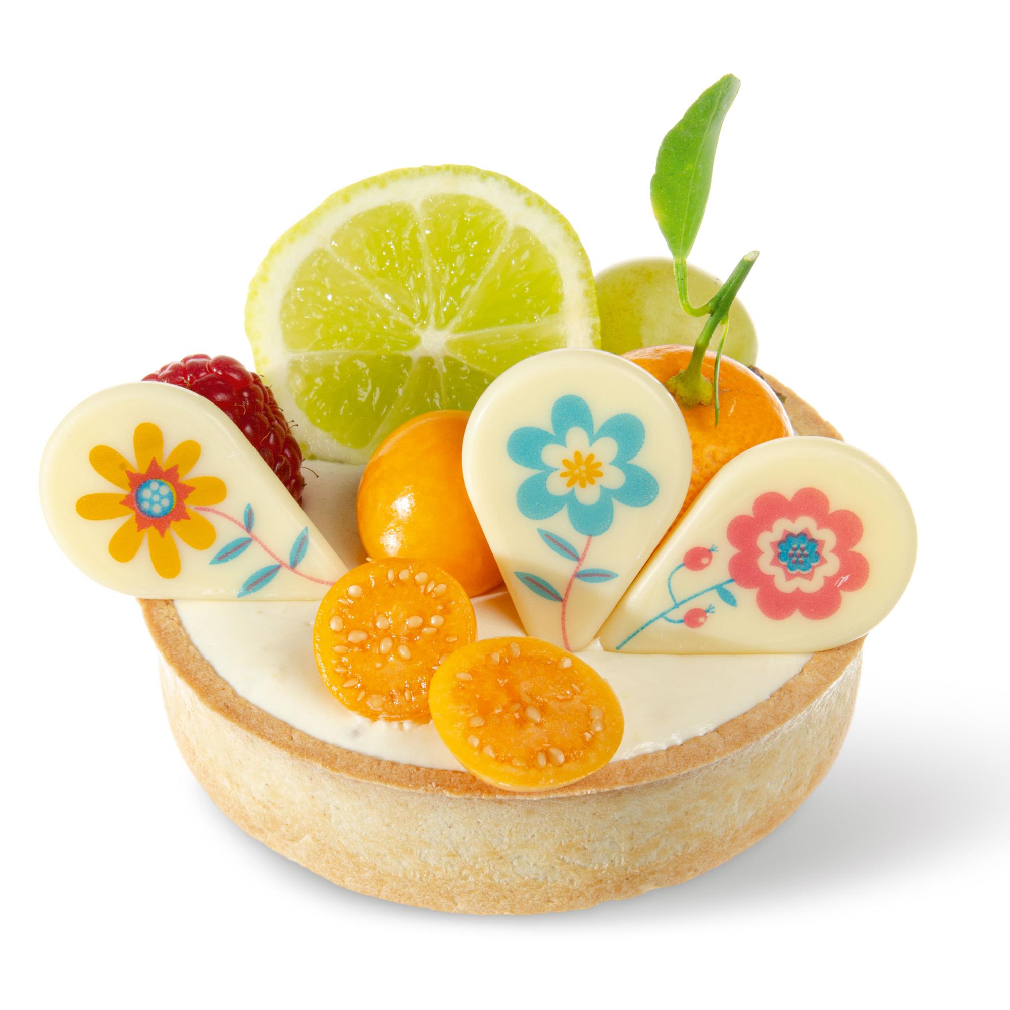 SCHOKO PICKS "BLUMEN", WEISSE SCHOKOLADE BEDRUCKT SCHOKO PICKS "BLUMEN", WEISSE SCHOKOLADE BEDRUCKT