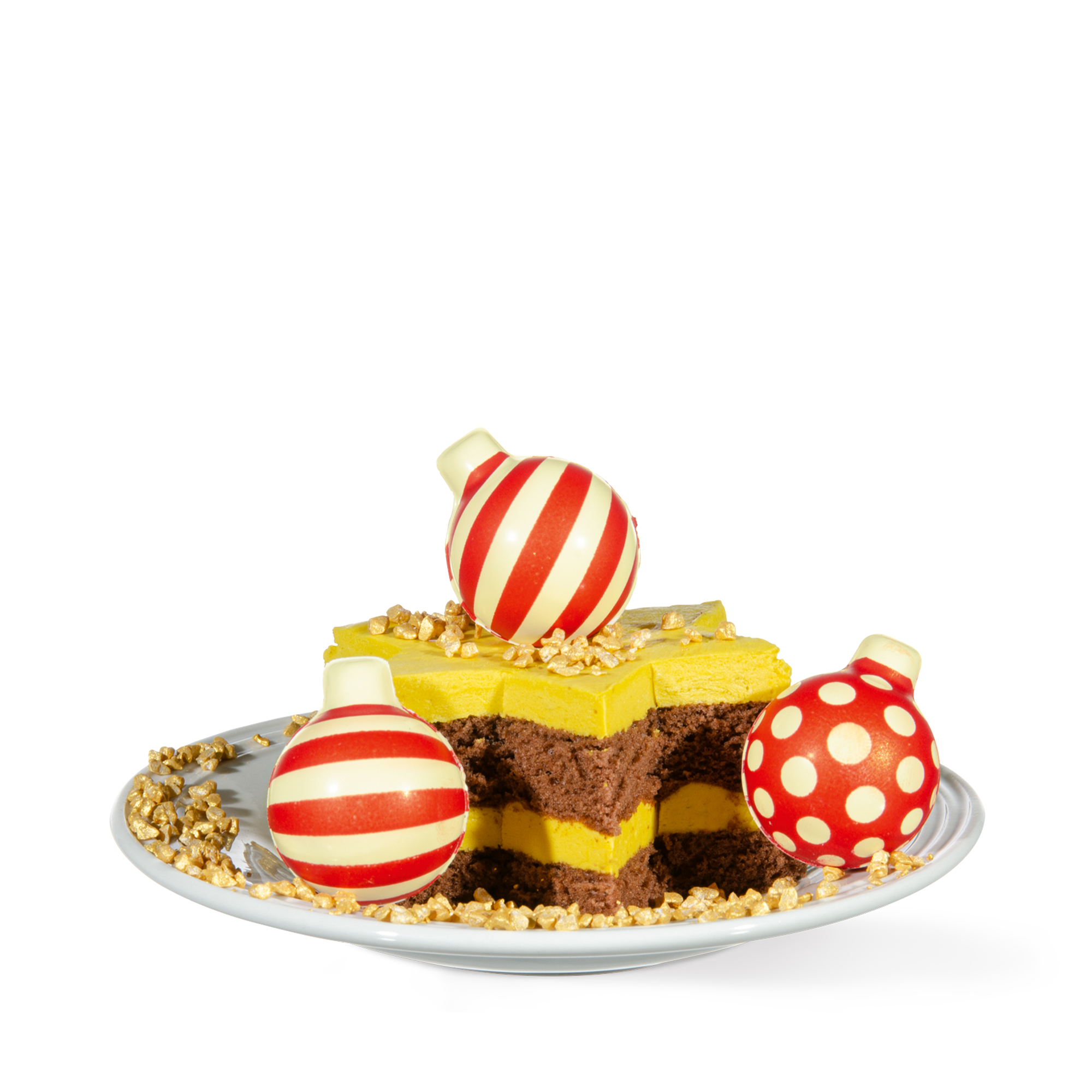 "CANDY" WEIHNACHTSKUGELN, WEISSE SCHOKOLADE BEDRUCKT