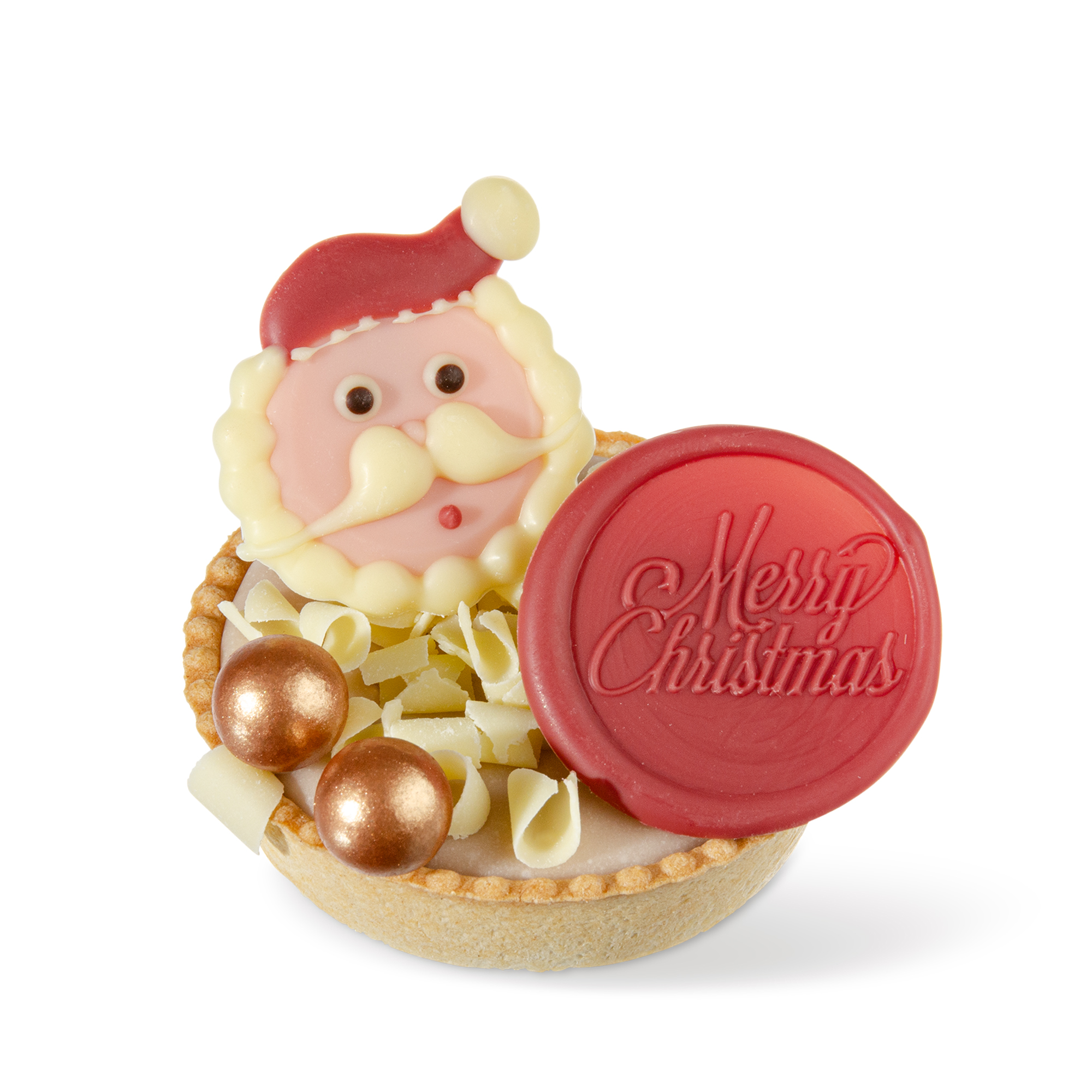 WEIHNACHTSMANNGESICHT AUFLEGER, SCHOKOLADE GEFÄRBT