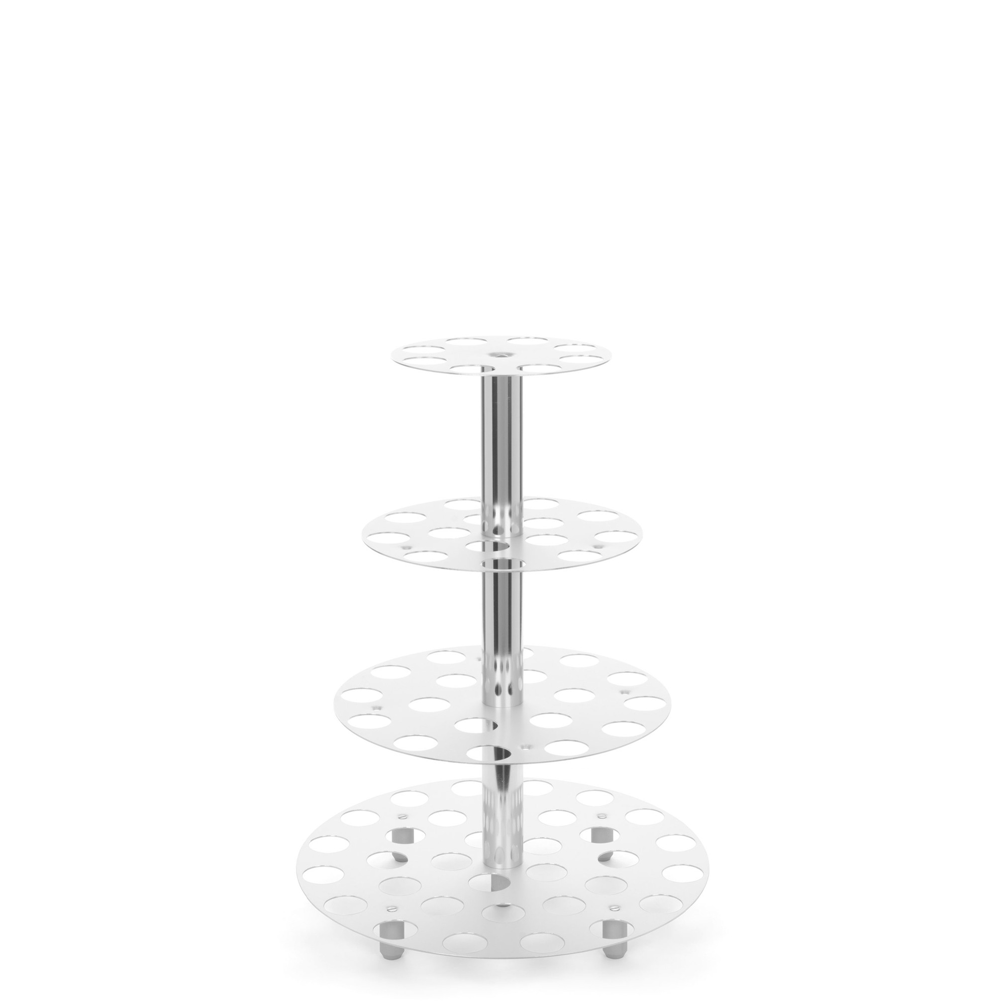 MINI-CUPCAKE TOWER CLASSIC 4 ALUMINIUM SILBER