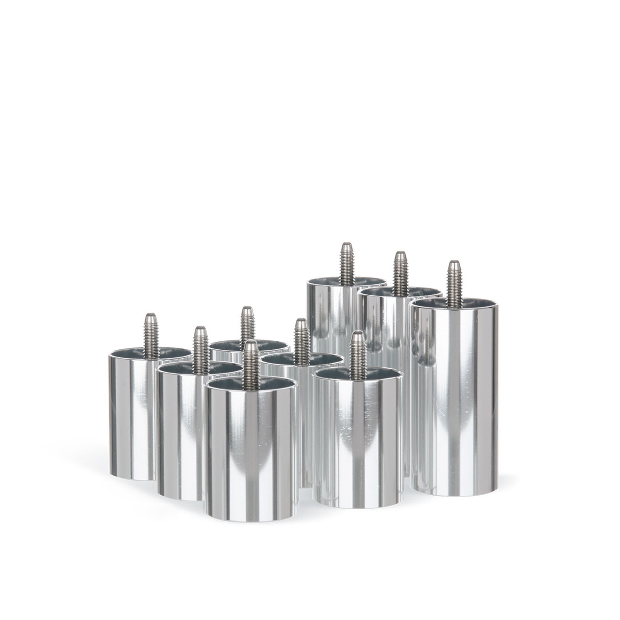 MITTELSÄULEN-STARTSET 9-FACH ALUMINIUM SILBER