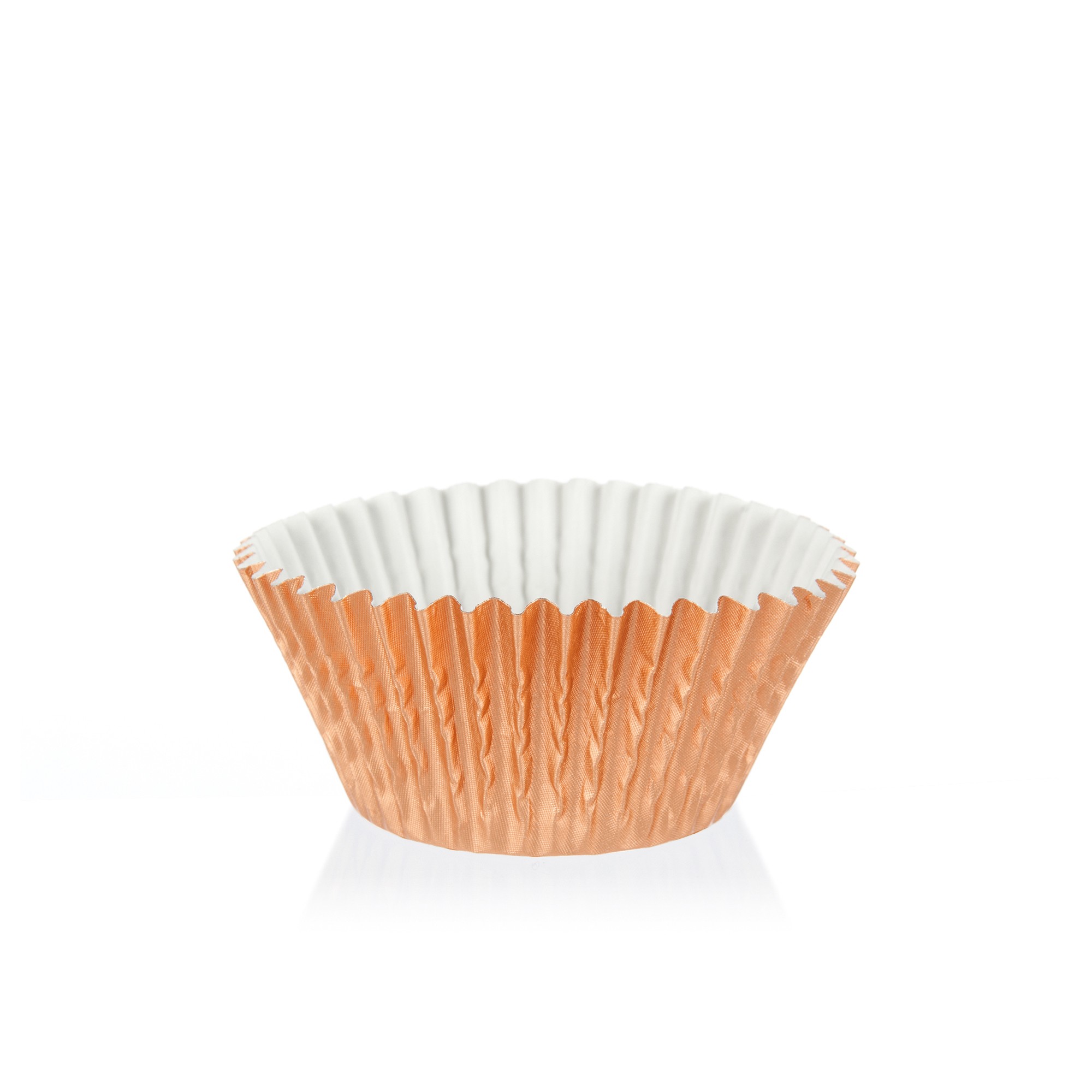 ROTGOLD METALLIC CUPCAKE- & MUFFINKAPSELN, FOLIELAMINIERTER PERGAMENTERSATZ FETTDICHT