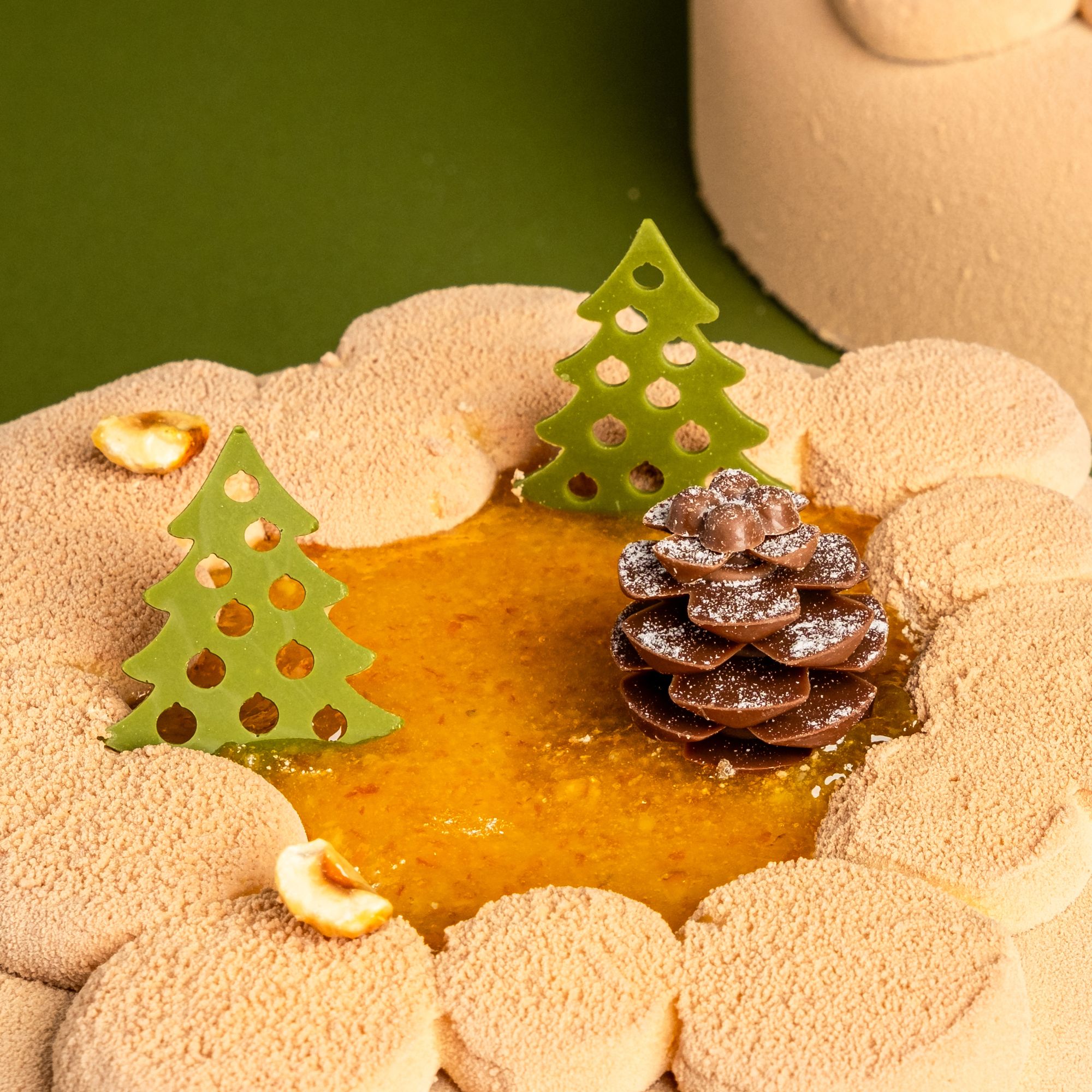 SPITZEN WEIHNACHTSBAUM AUFLEGER, WEISSE SCHOKOLADE GEFÄRBT