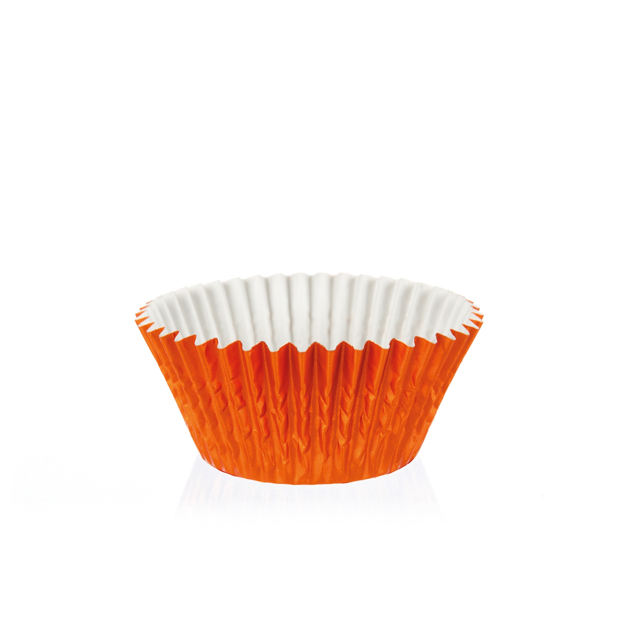 ORANGE METALLIC CUPCAKE- & MUFFINKAPSELN, FOLIELAMINIERTER PERGAMENTERSATZ FETTDICHT