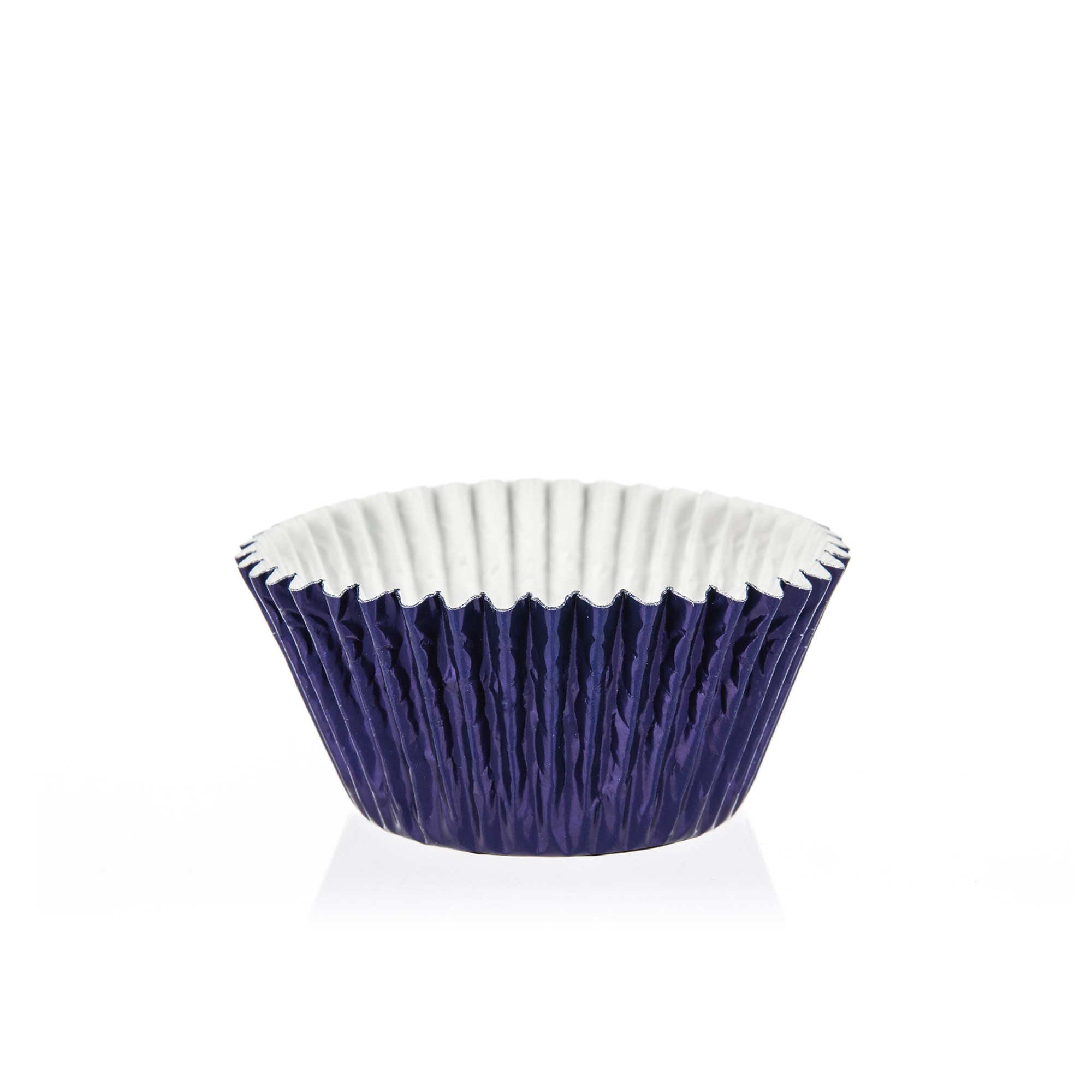 DUNKELBLAU METALLIC CUPCAKE- & MUFFINKAPSELN, FOLIELAMINIERTER PERGAMENTERSATZ FETTDICHT