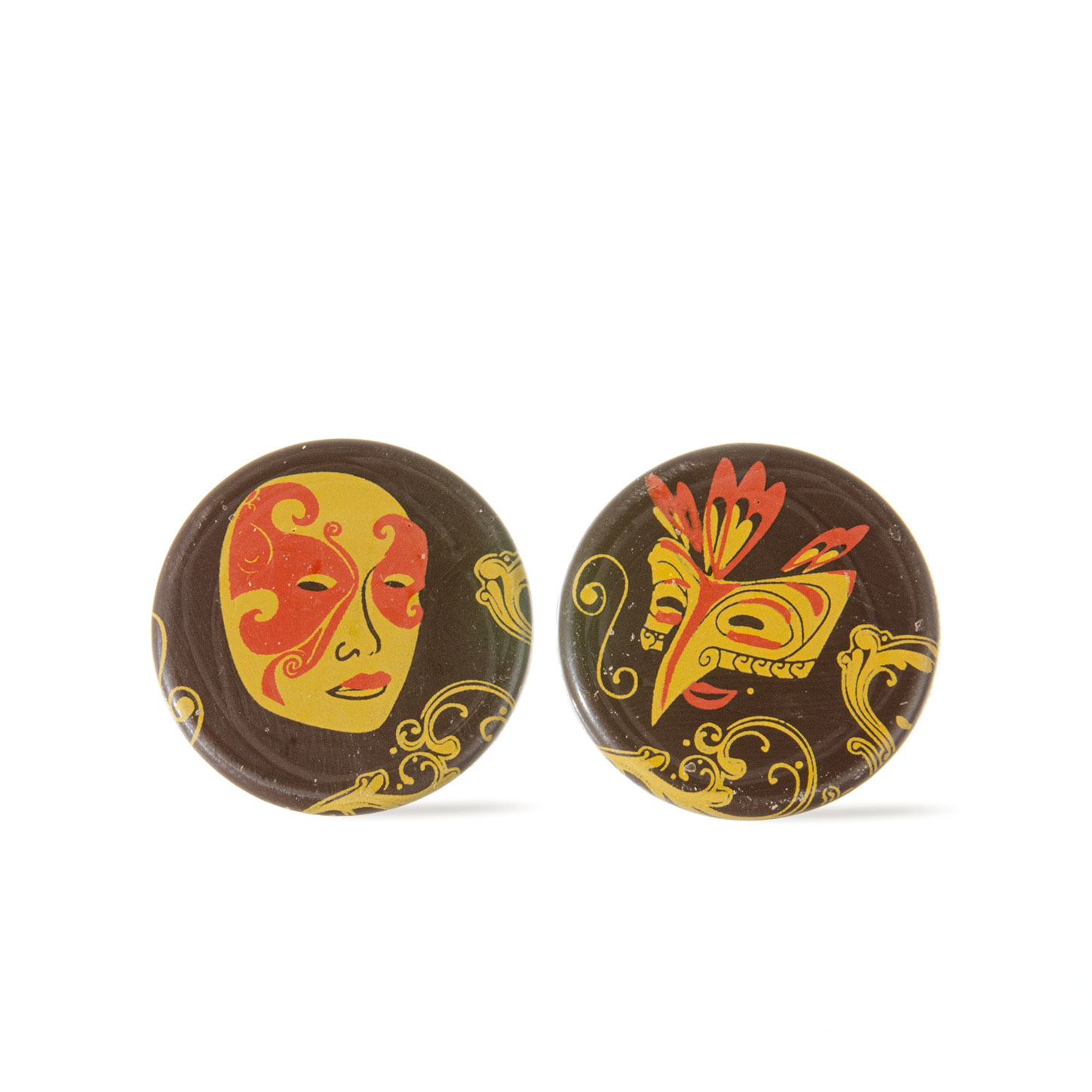 FASCHING AUFLEGER SORTIERT, DUNKLE SCHOKOLADE BEDRUCKT FASCHING AUFLEGER SORTIERT, DUNKLE SCHOKOLADE BEDRUCKT