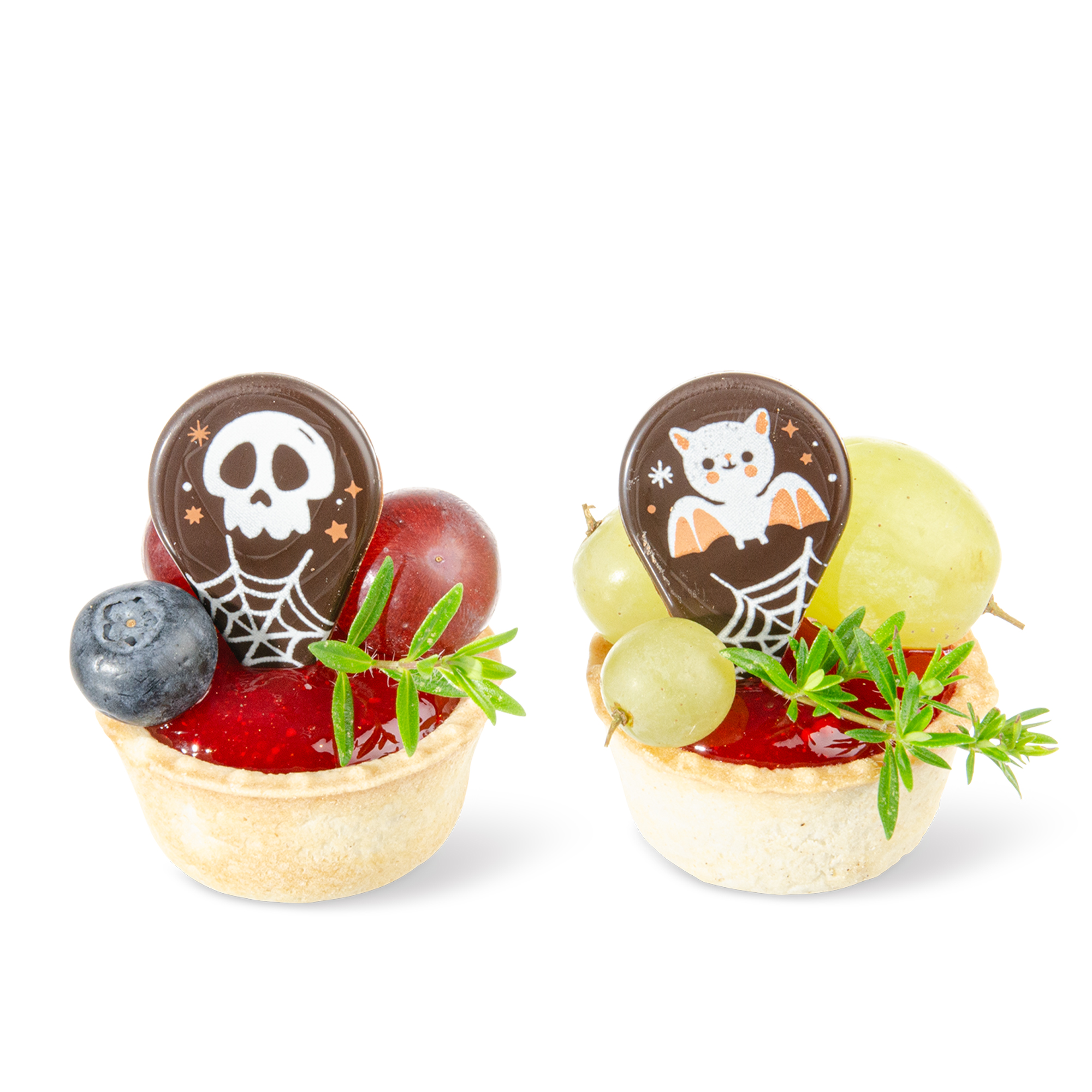 HALLOWEEN PICKS SORTIERT, DUNKLE SCHOKOLADE BEDRUCKT