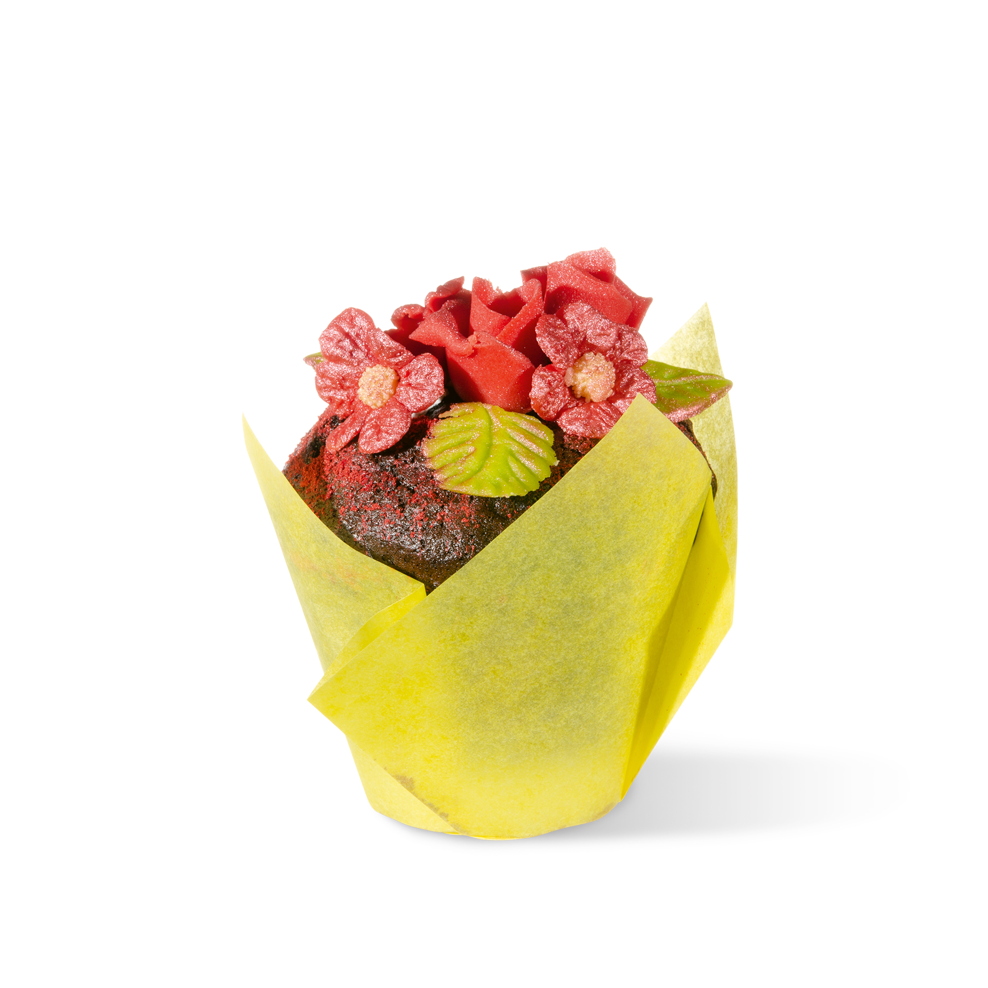 MUFFIN WRAPS GELB, BACKPAPIER FORMGEPRESST