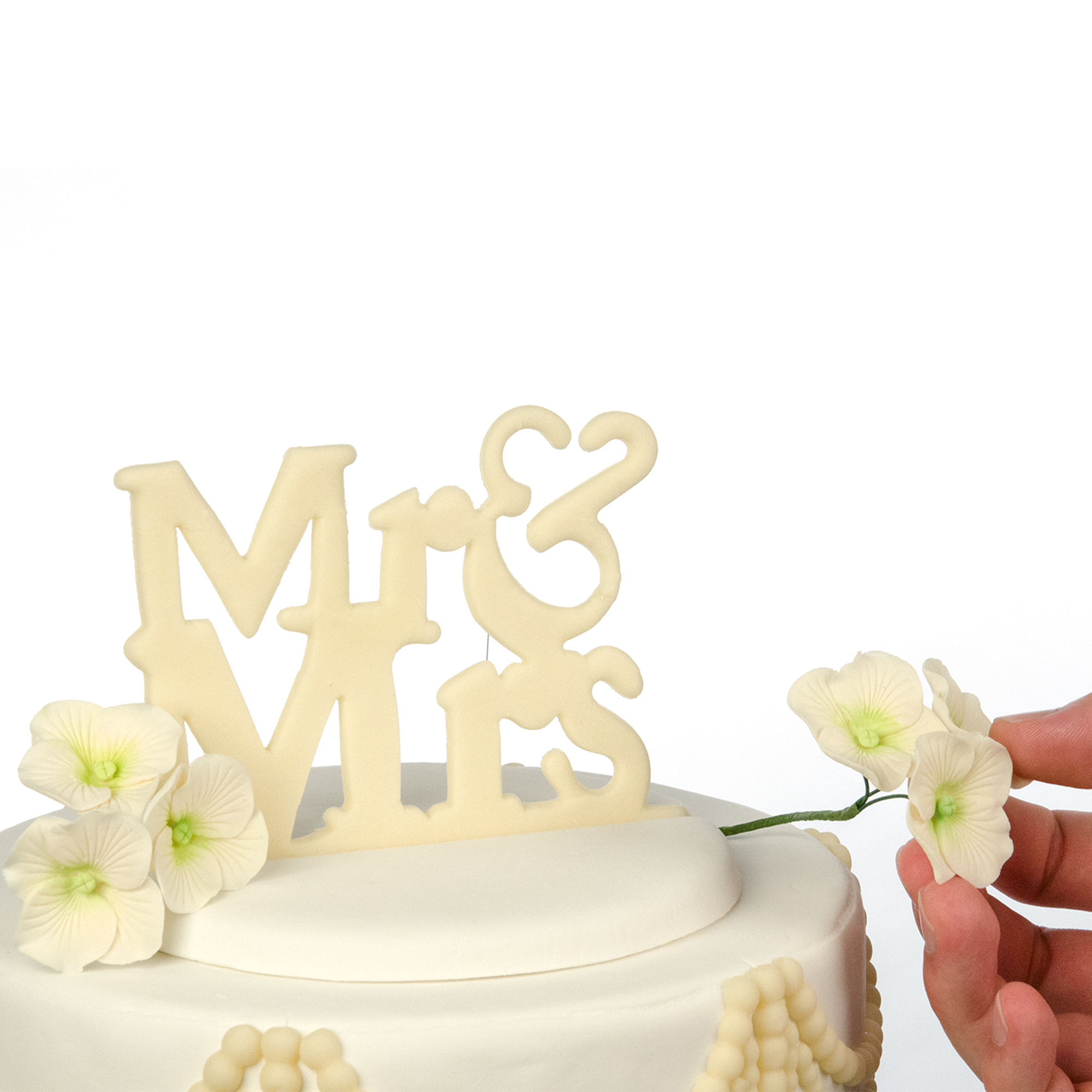 "MR & MRS" AUSSTECHER AUS WEISSBLECH