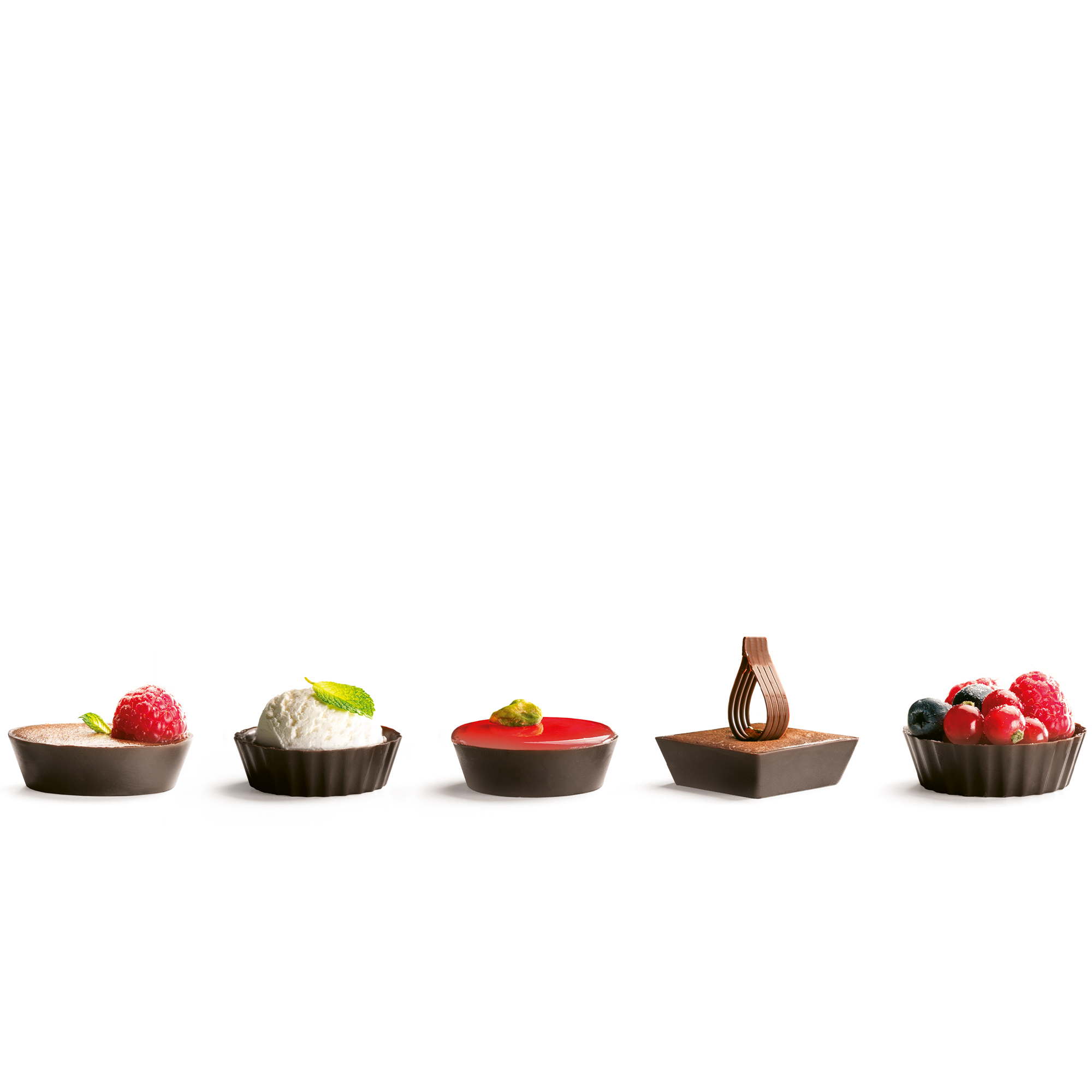 PETITS FOURS CUPS SORTIERT, DUNKLE SCHOKOLADE