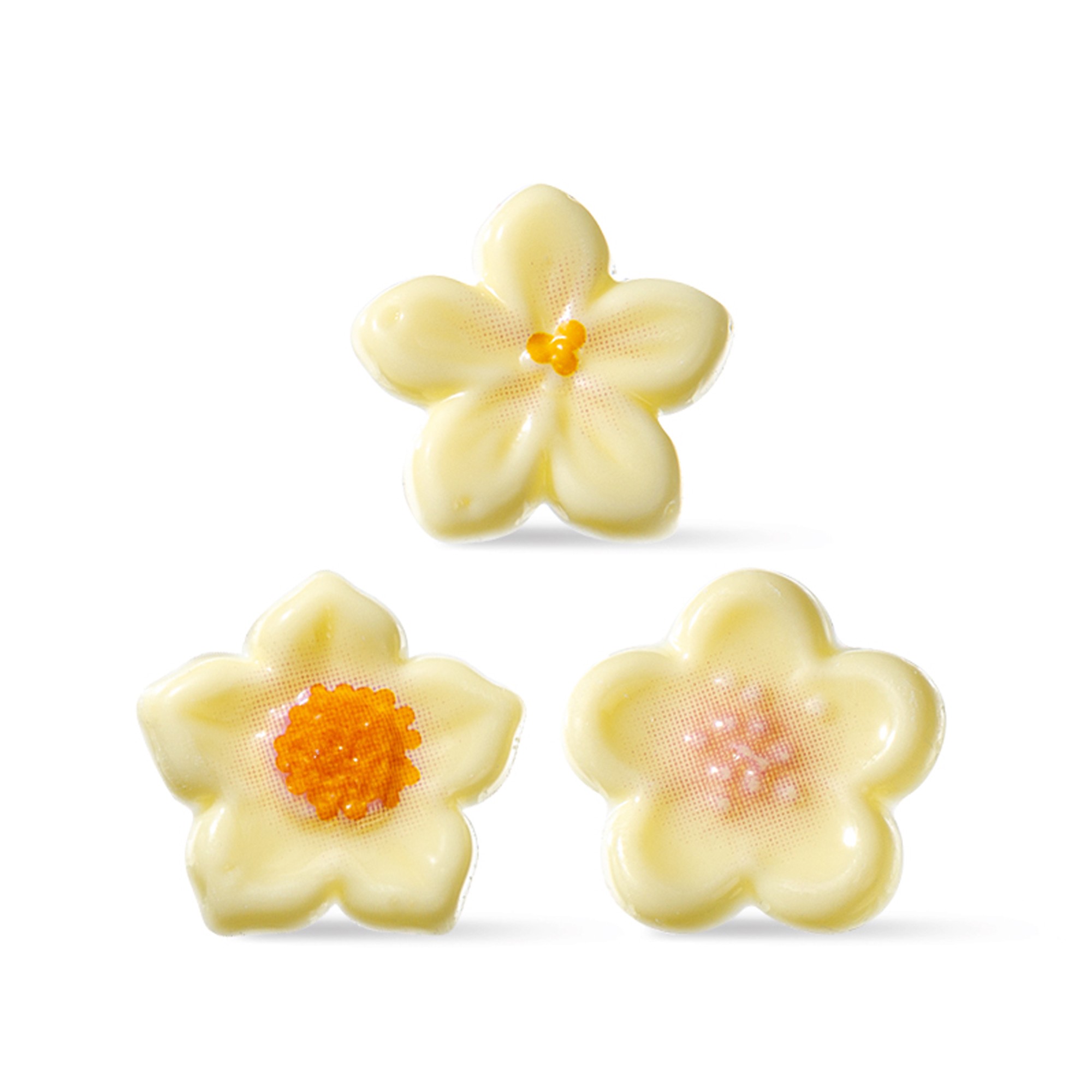 BLÜTEN SORTIERT, WEISSE SCHOKOLADE