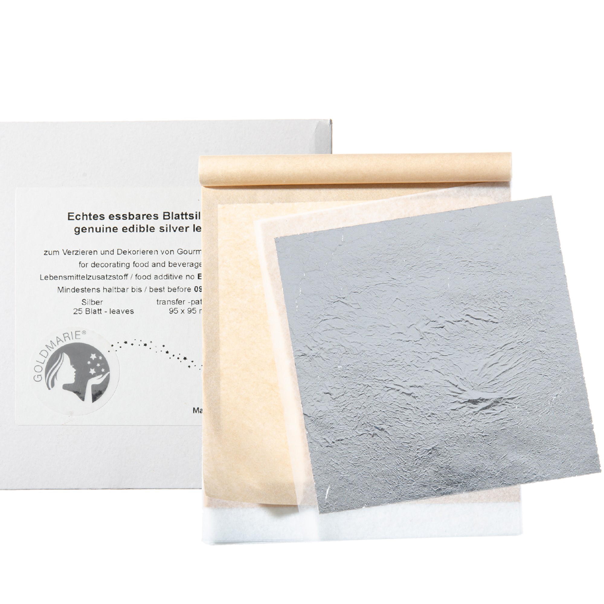 ESSBARES BLATTSILBER GROSS, AUF TRANSFERBOGEN ESSBARES BLATTSILBER GROSS, AUF TRANSFERBOGEN