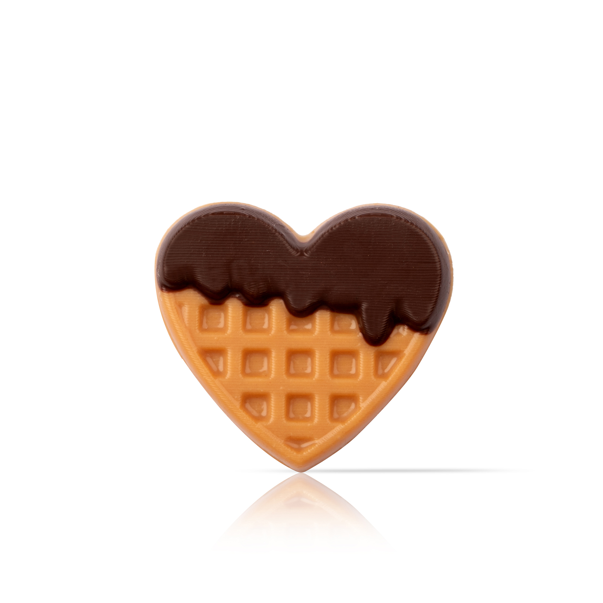 SCHOKO HERZEN "WAFFEL", DUNKLE UND WEISSE SCHOKOLADE GEFÄRBT