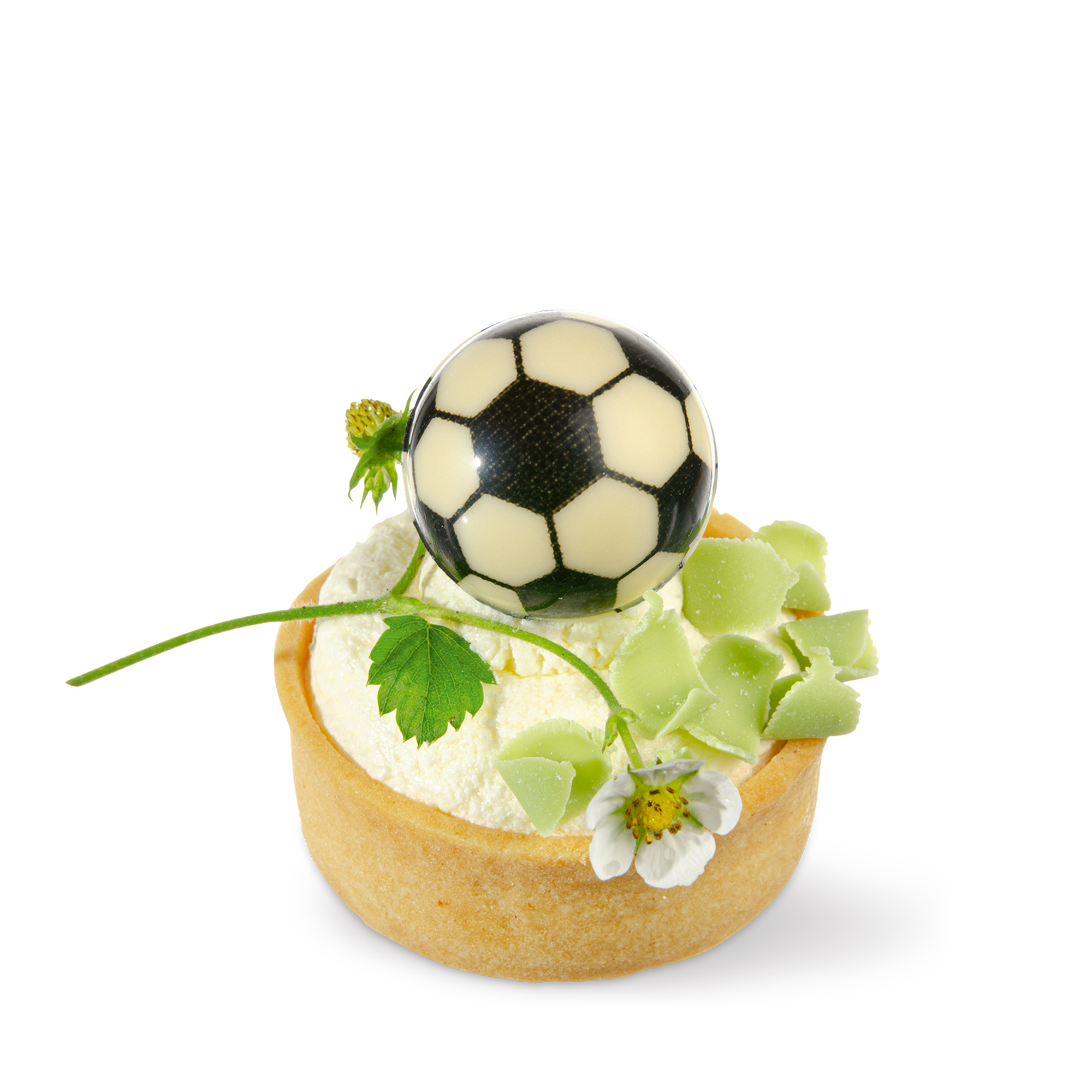 FUSSBALL 3D HOHLKÖRPER, WEISSE SCHOKOLADE BEDRUCKT