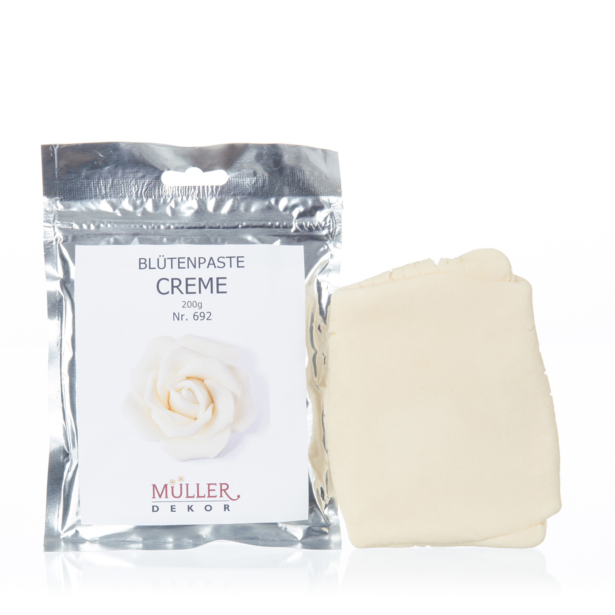 CREMEFARBIGE BLÜTENPASTE